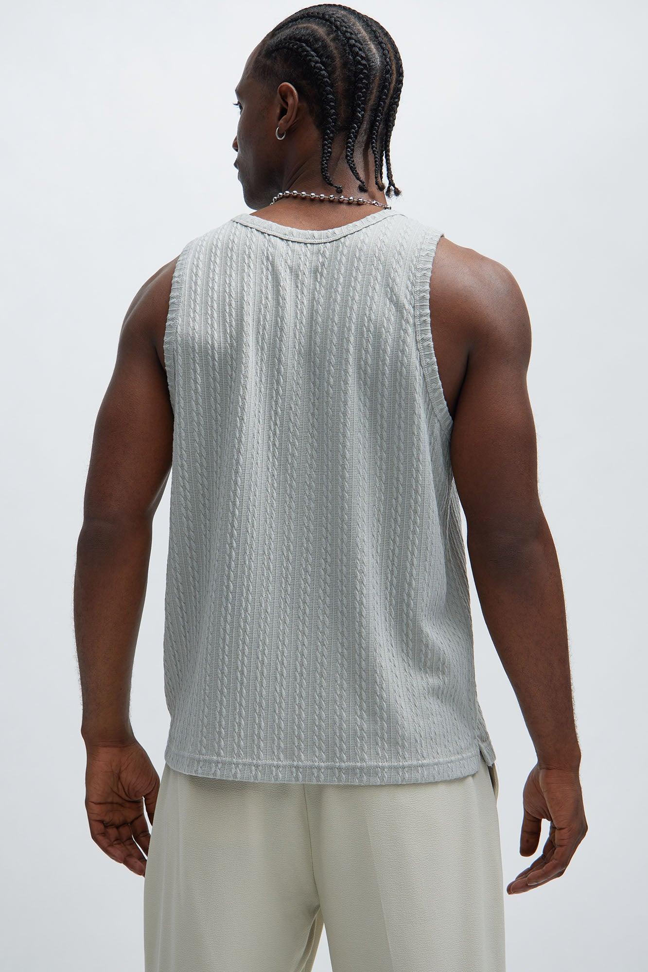 Kellen Textured Tank - Grey Product Image