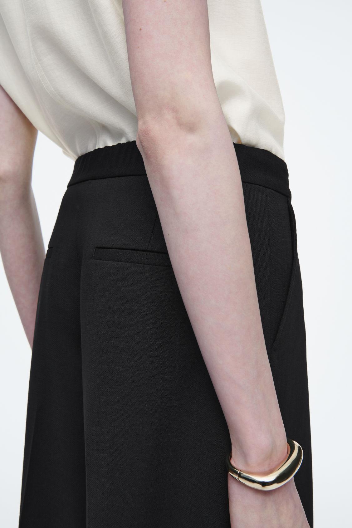 WOOL-BLEND WIDE-LEG PANTS Product Image