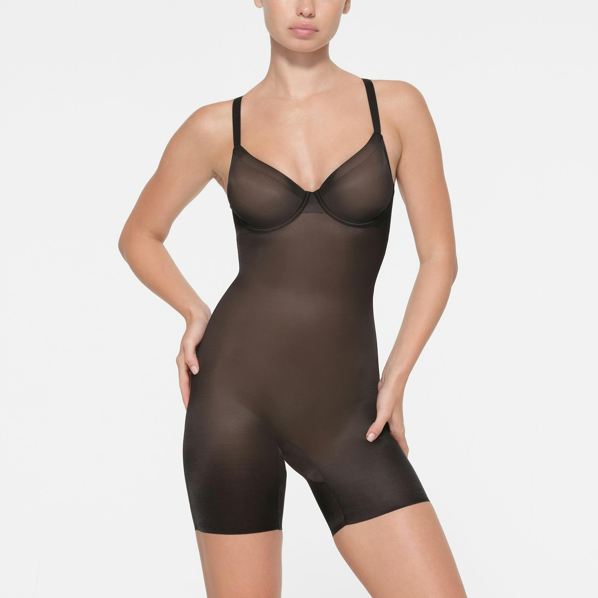 SIMPLY BARE UNDERWIRE MID THIGH BODYSUIT | ONYX Product Image