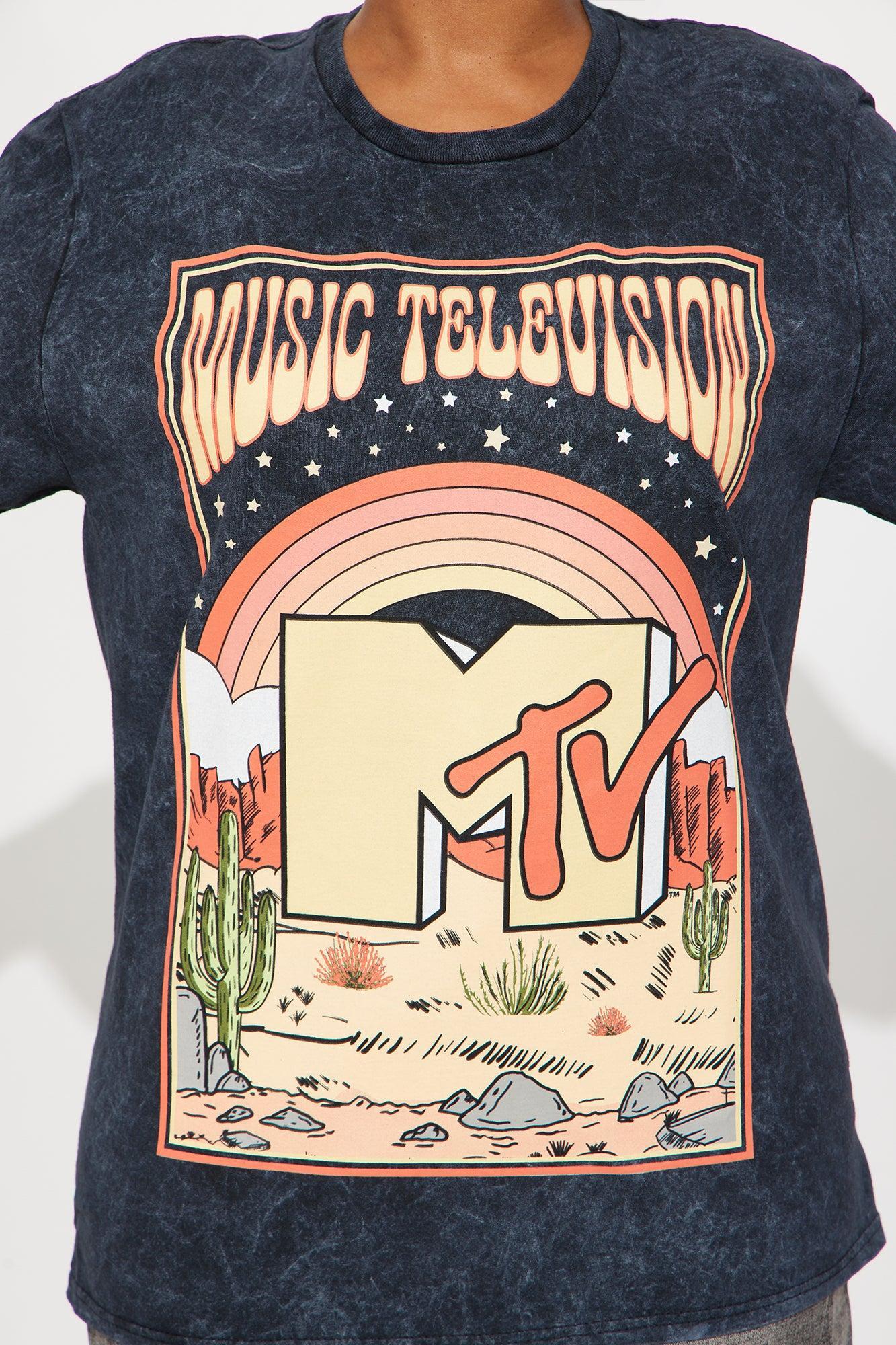 MTV Desert Oversized Washed Tee - Black Female Product Image