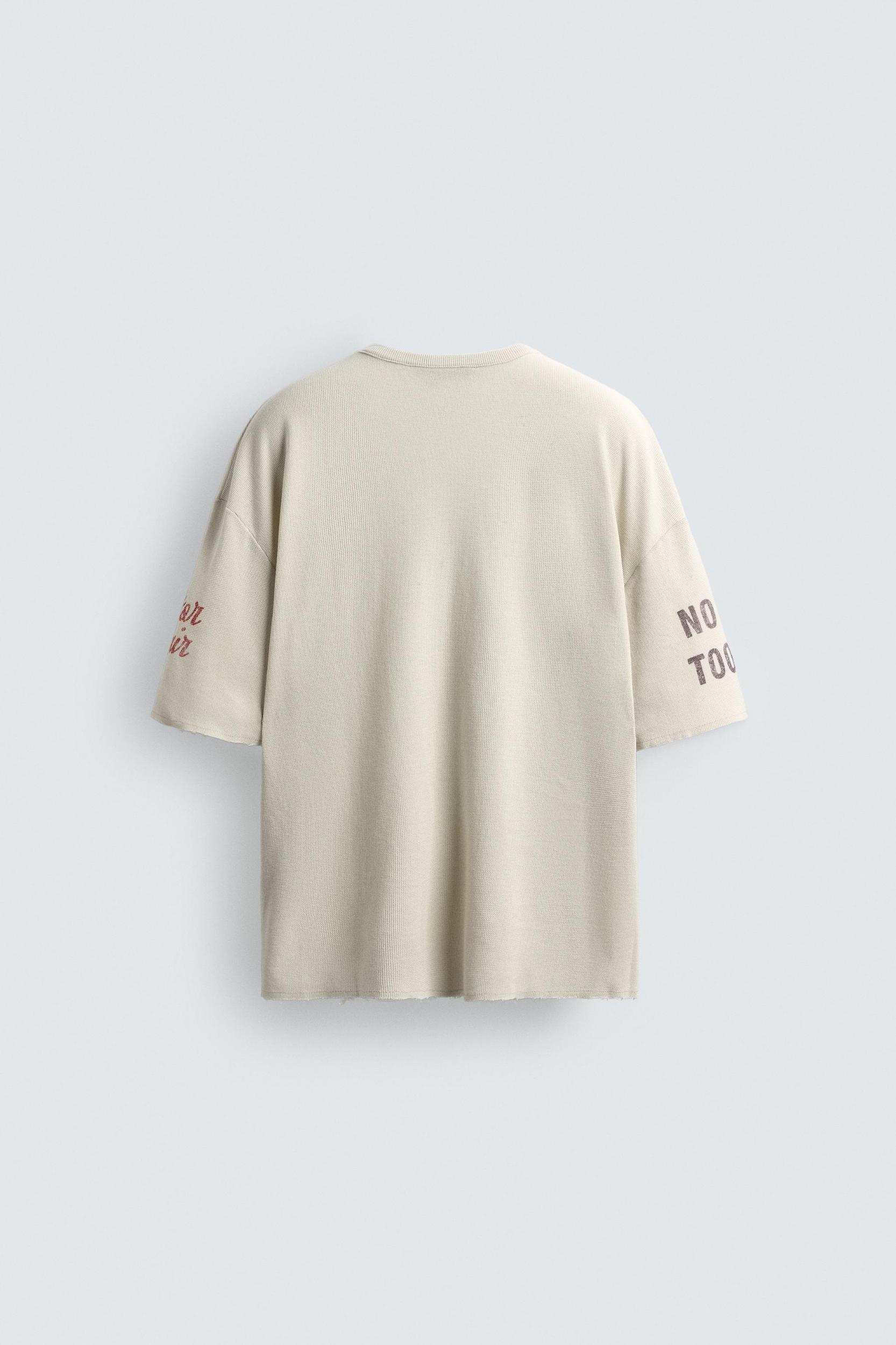 WASHED PRINT KNIT T-SHIRT Product Image