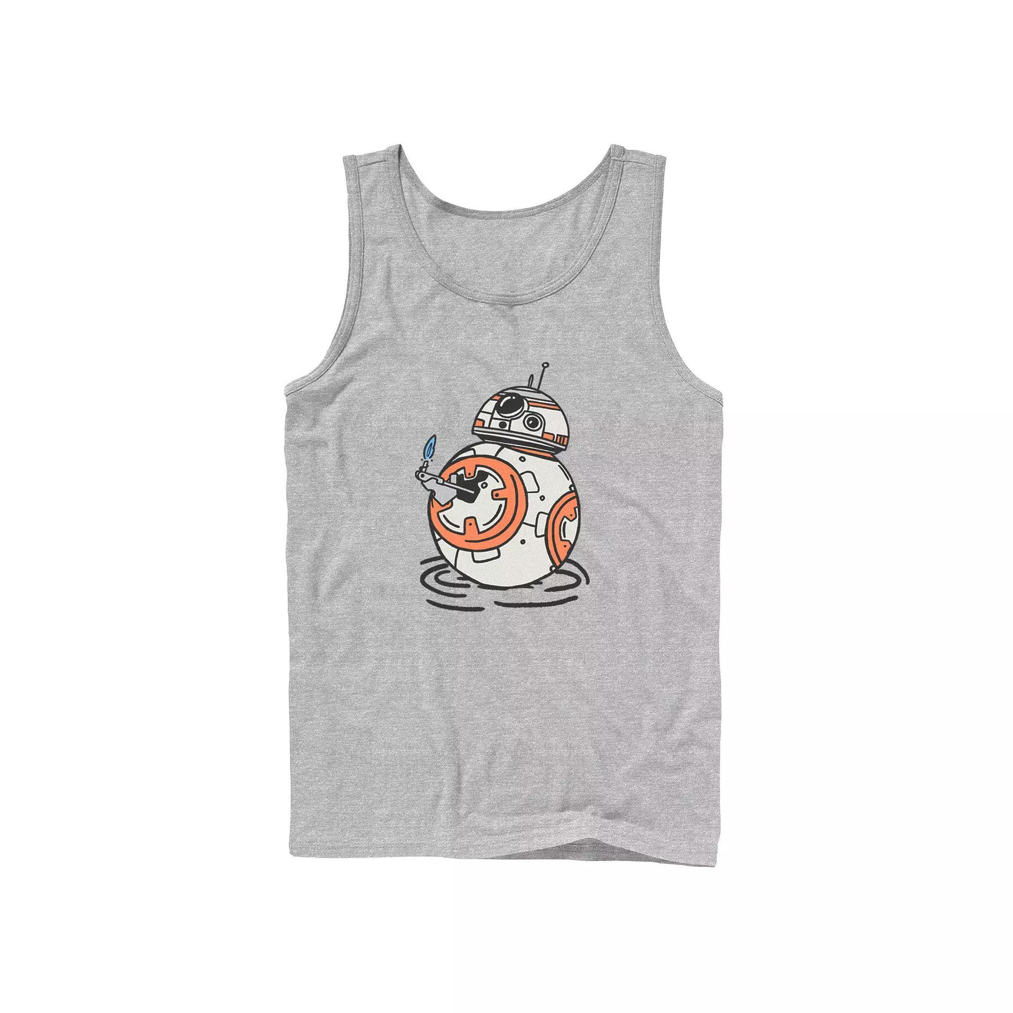 Men's Star Wars The Rise of Skywalker BB-8 Lighter Tank Top, Size: Large, Athletic Grey Product Image