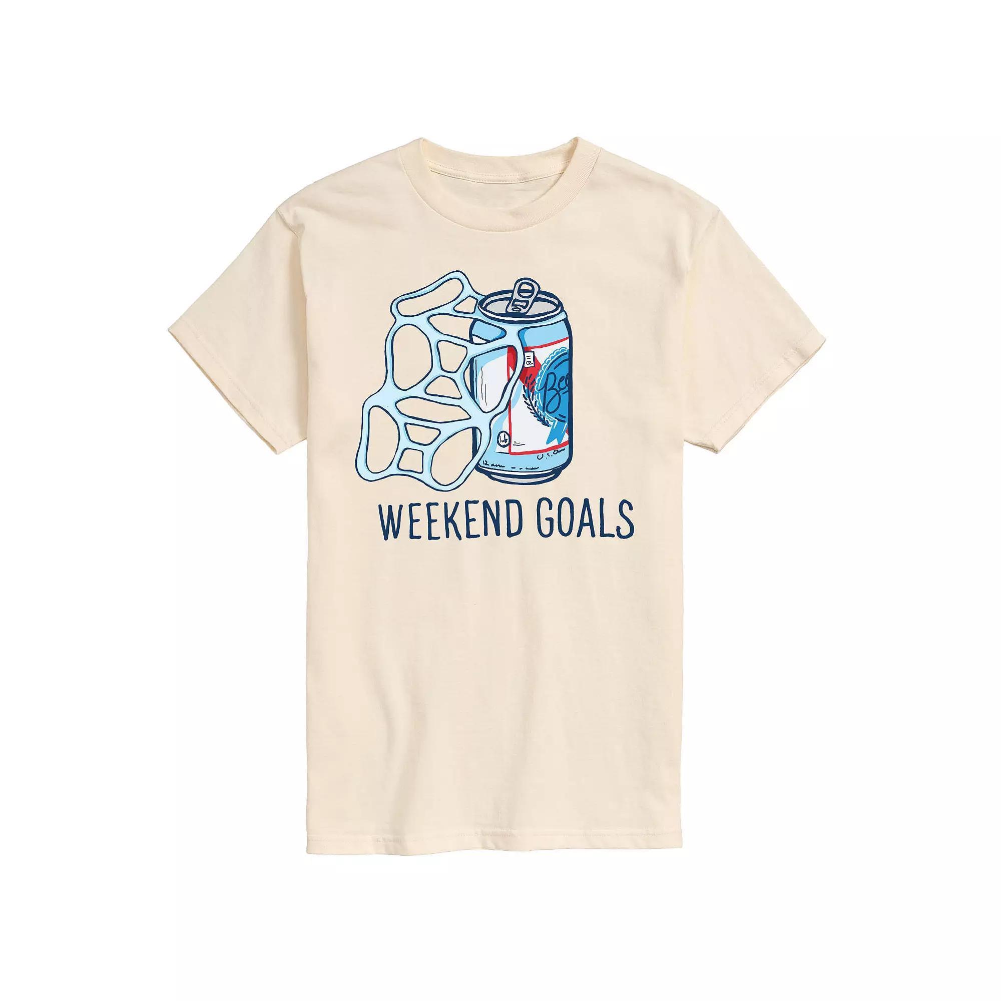 Men's Beer Weekend Goals Tee,  Product Image