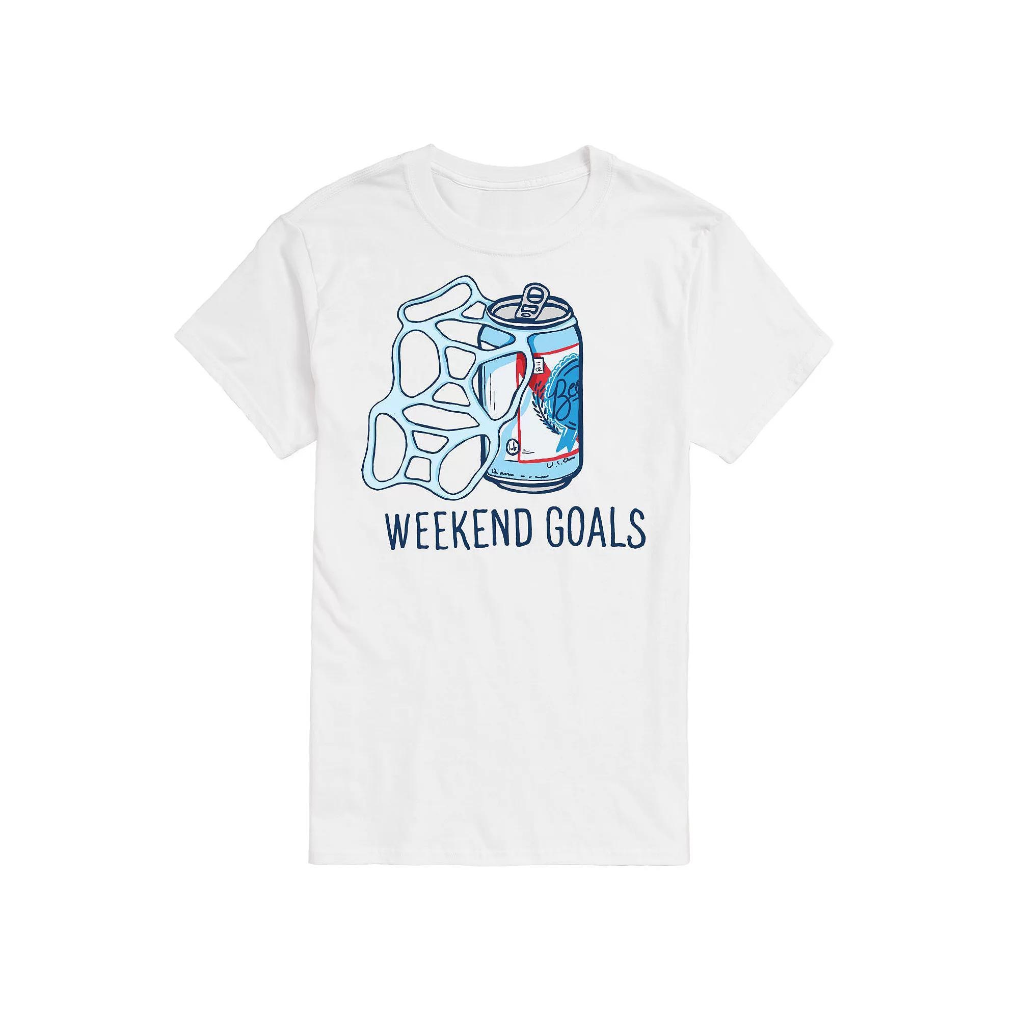 Men's Beer Weekend Goals Tee,  Product Image