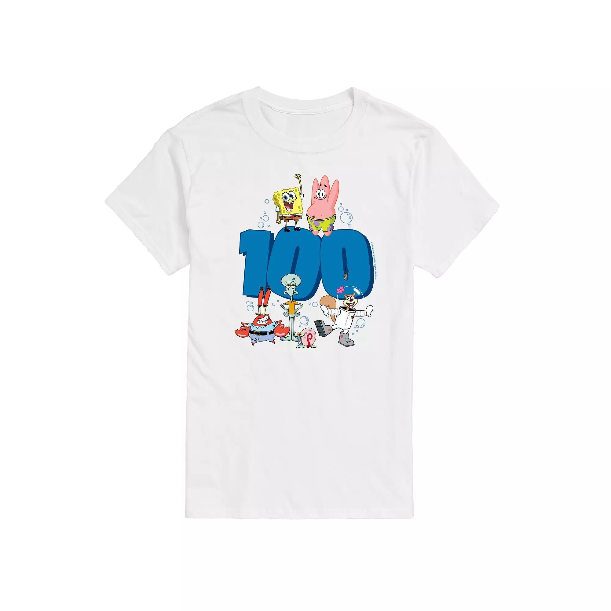 Men's SpongeBob SquarePants 100 Graphic Tee,  Product Image