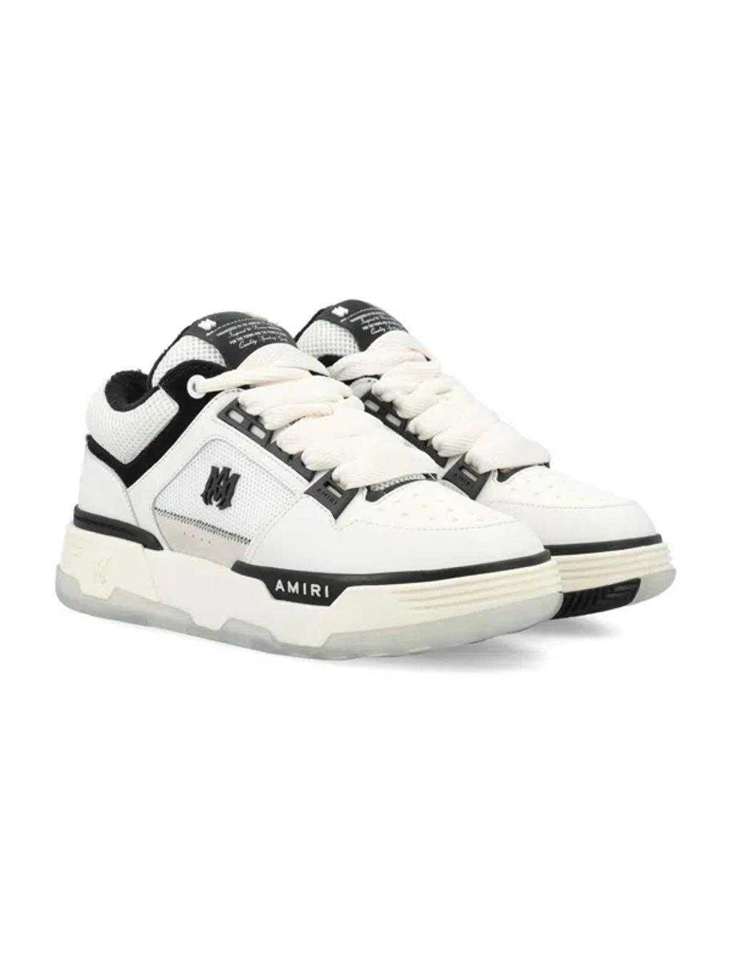 AMIRI Leather Ma-1 Sneakers In White,black Product Image