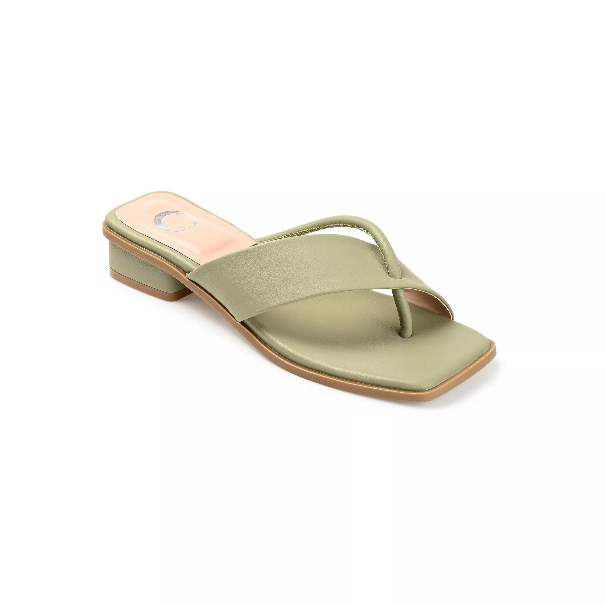 Journee Mina Women's Heeled Thong Sandals,  Product Image