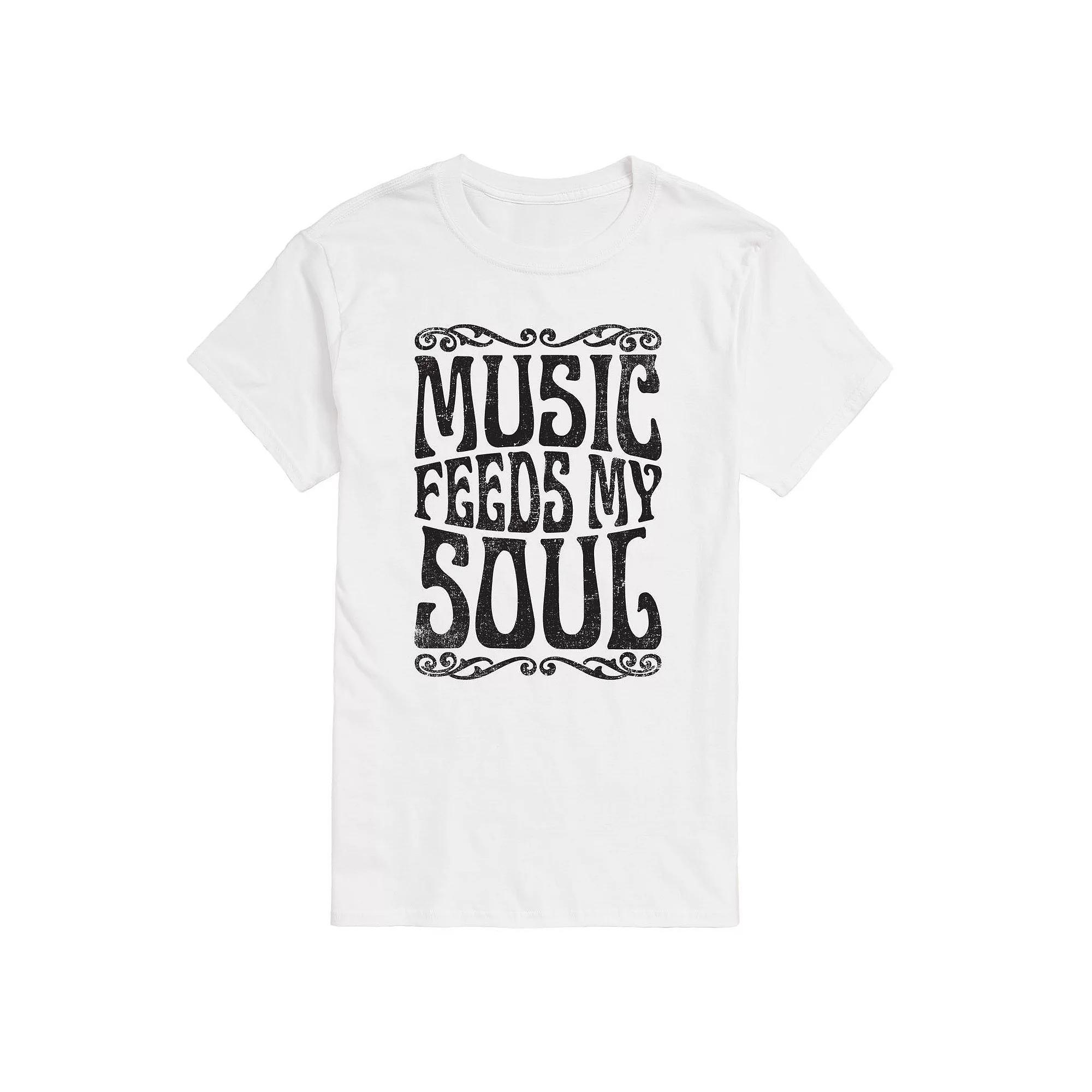 Big & Tall Music Feeds My Soul Tee, Men's,  Product Image