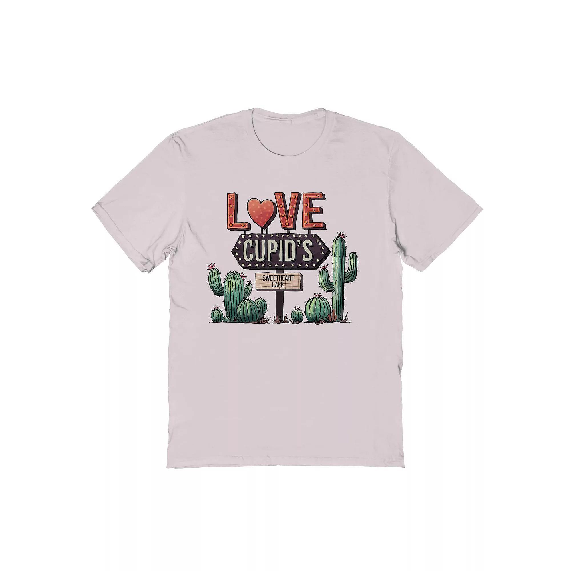 Men's Love Cupid's Sweetheart Cafe Valentine's Day Graphic Tee, Adult Unisex,  Product Image