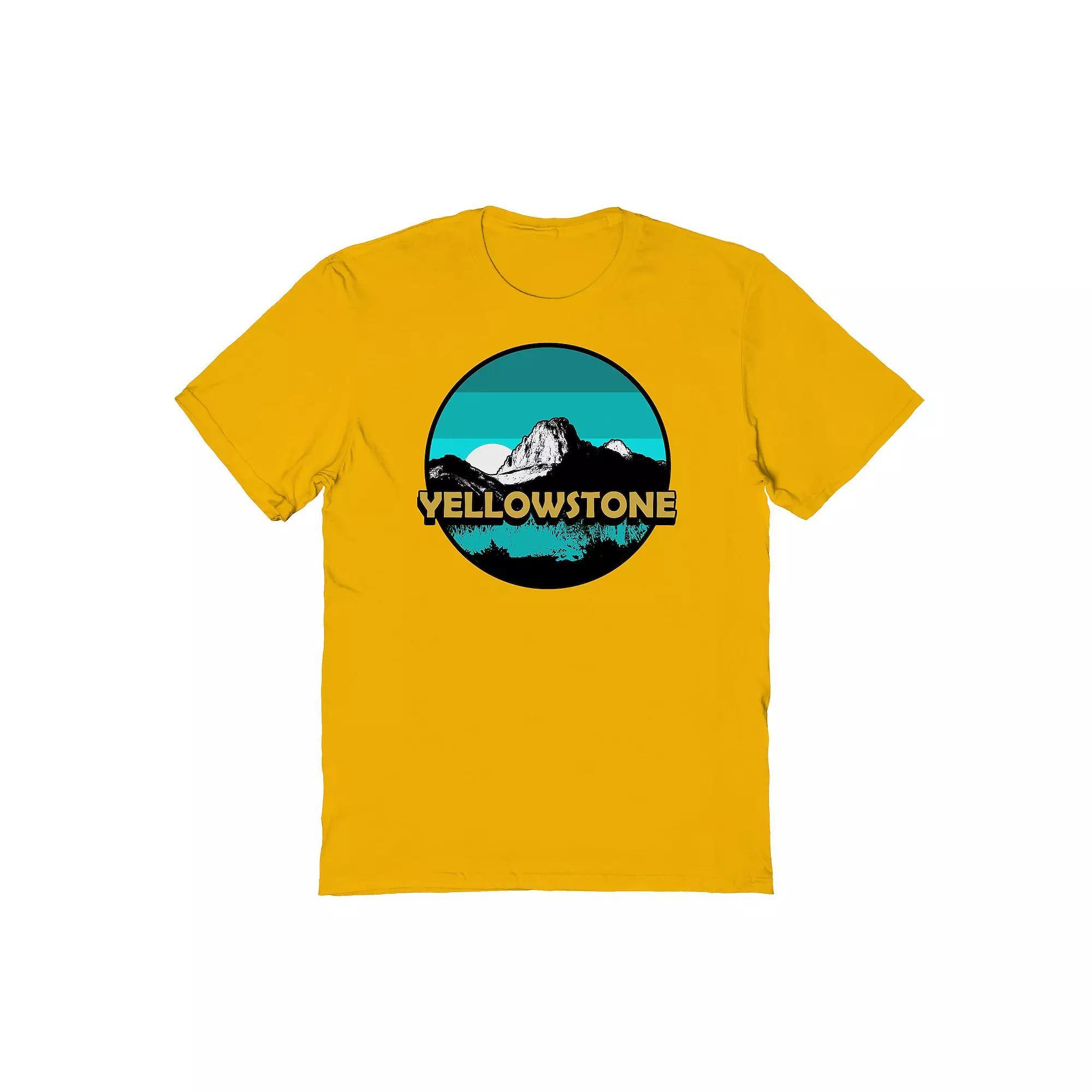 Men's Country Parks Yellowstone Wyoming Graphic Tee, Size: XL, Gold Product Image
