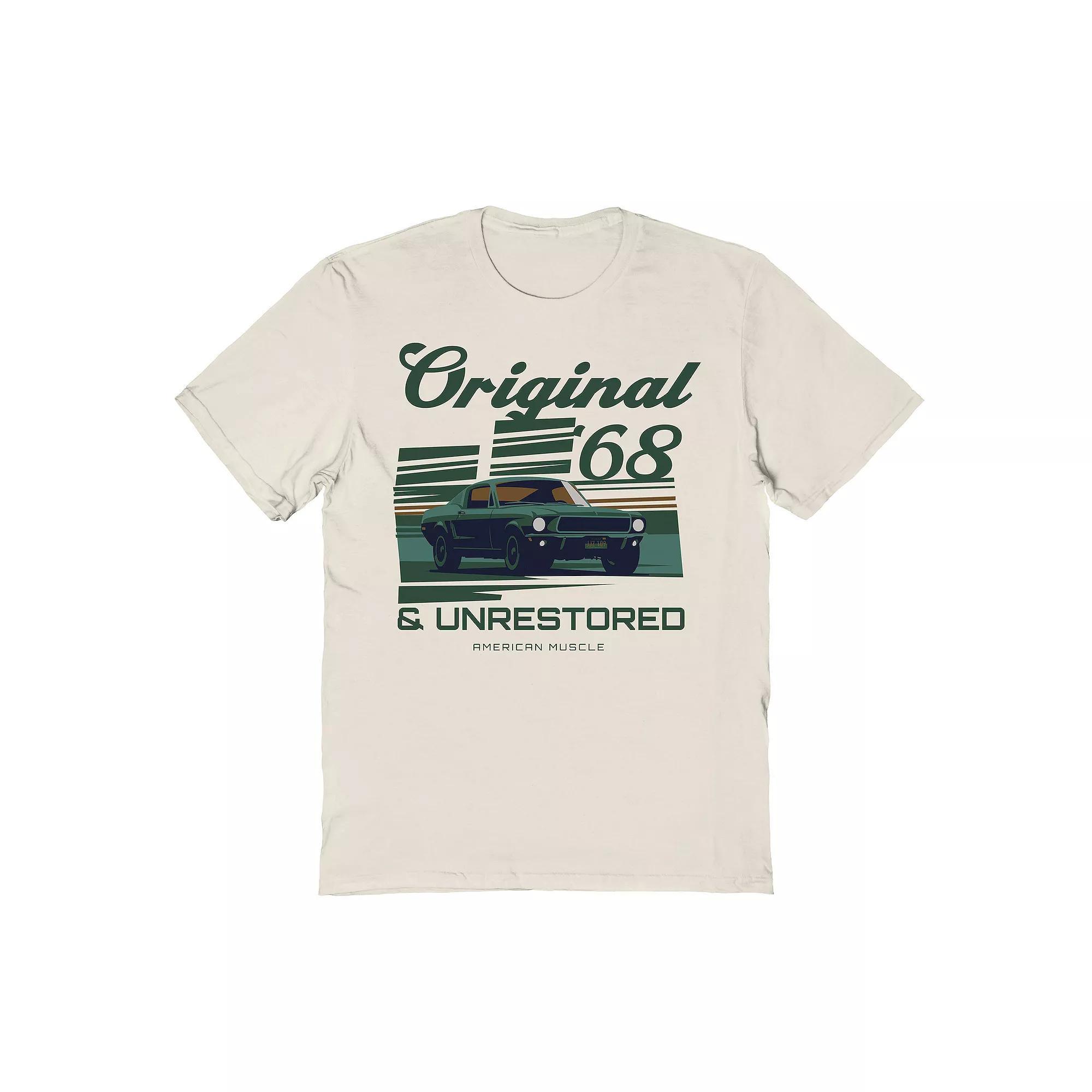 Men's Original & Unrestored American Muscle Graphic Tee, Size: Medium, White Product Image