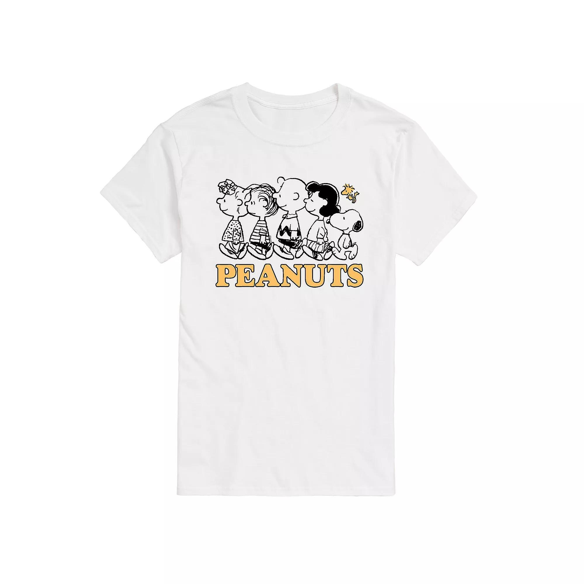 Men's Peanuts Group Outline Tee, Size: Medium, White Product Image