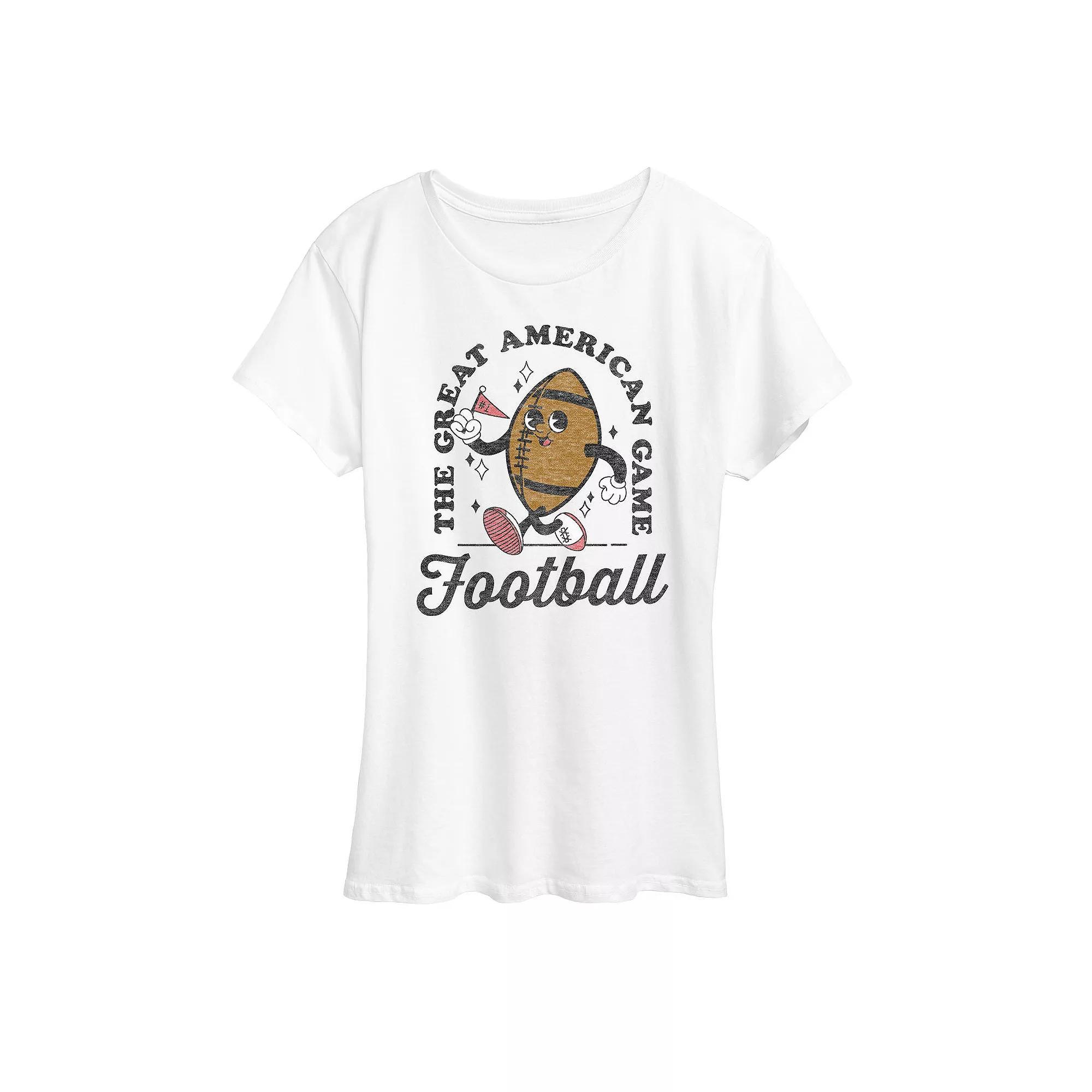 Women's Vintage Football Mascot Graphic Tee, Girl's,  Product Image