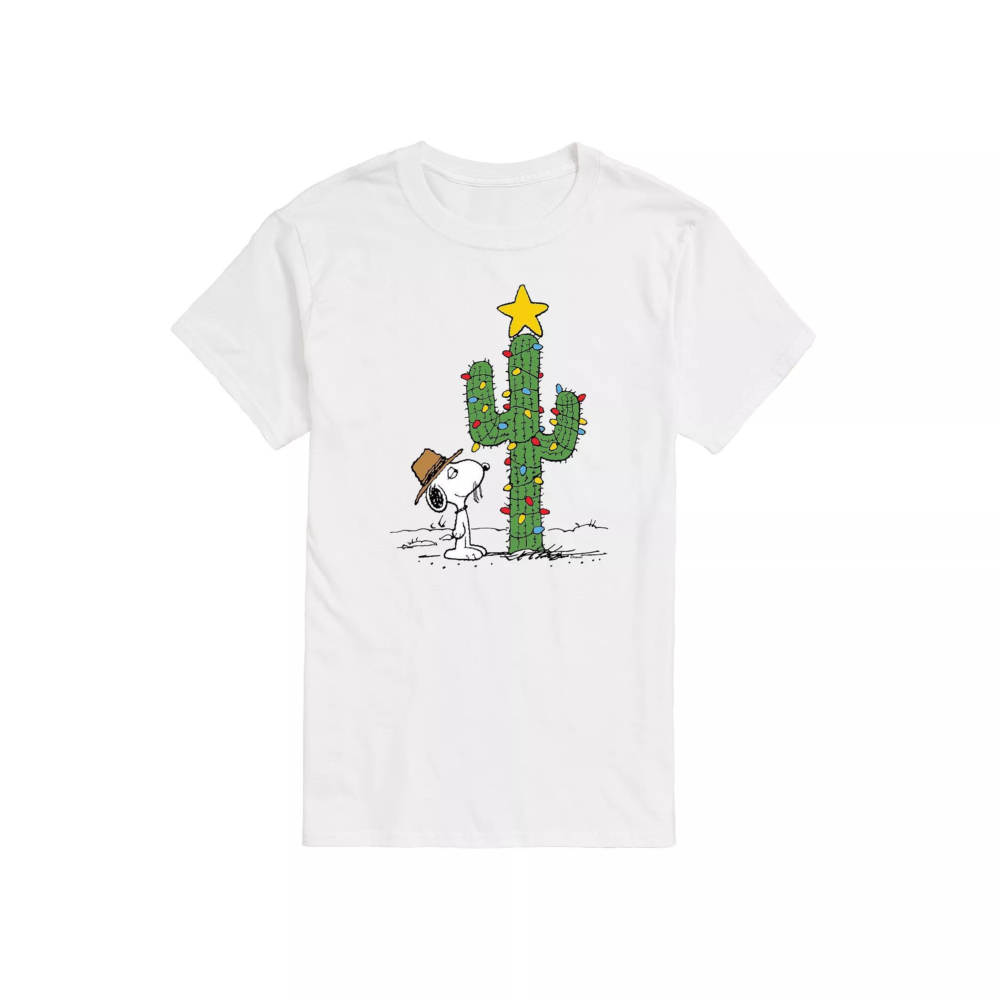 Big & Tall Peanuts Spike Joe Cactus Christmas Graphic Tee, Men's,  Product Image