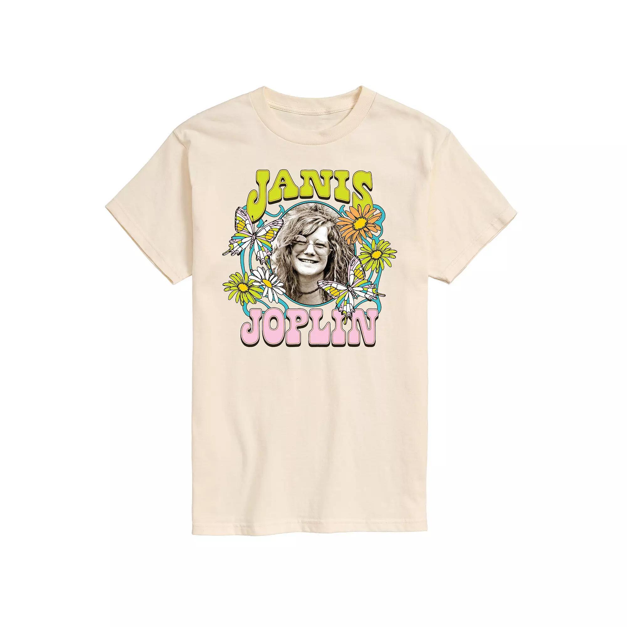 Men's Janis Joplin Butterfly Flowers Tee,  Product Image