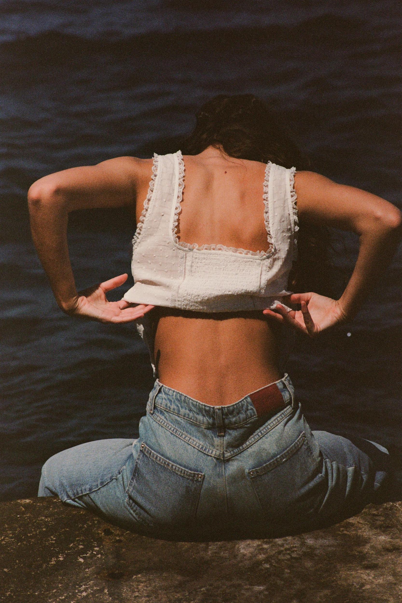 PLUMETI TIE CROP TOP Product Image