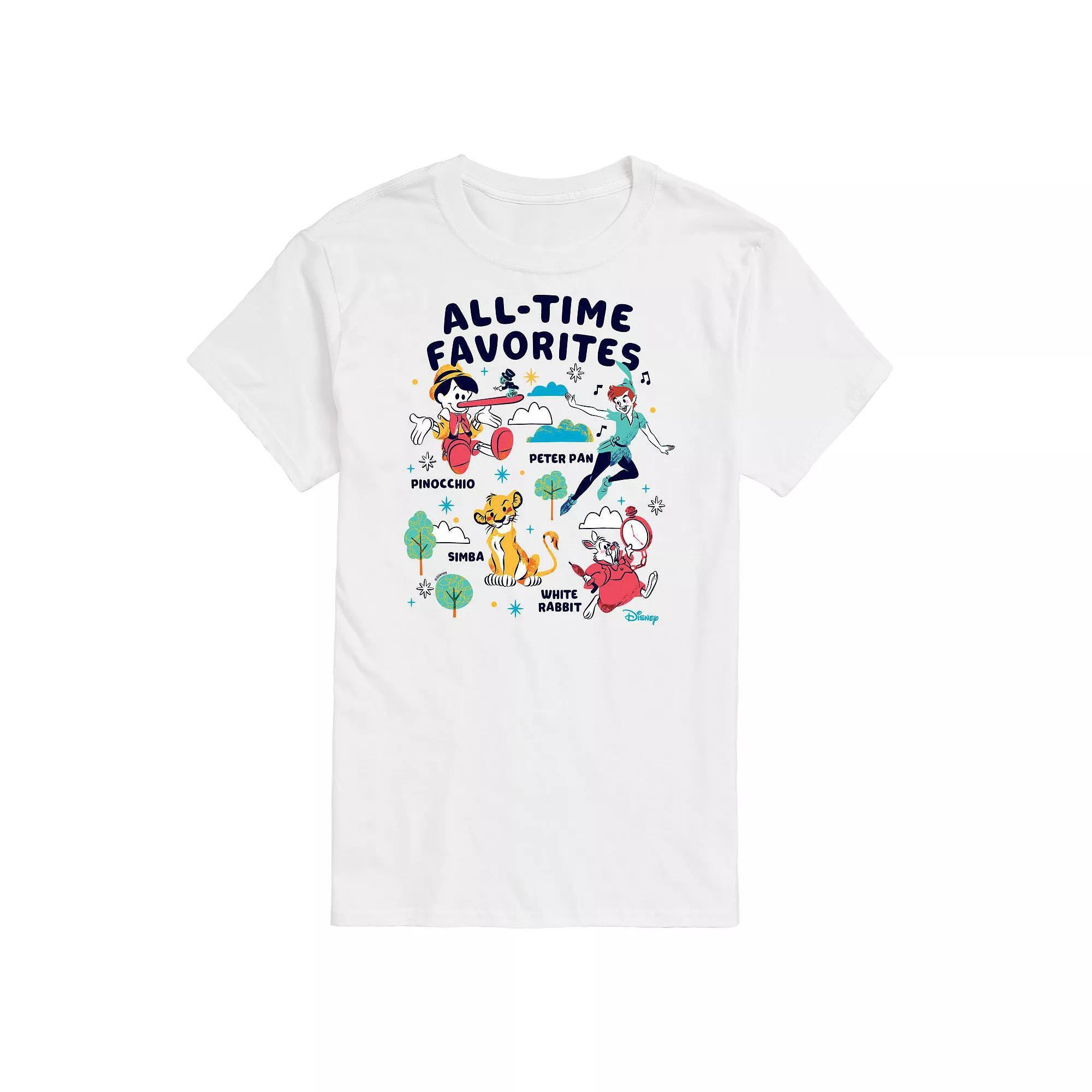 Disney's Big & Tall Classics All Time Favorites Graphic Tee, Men's, Size: 4XB, White Product Image