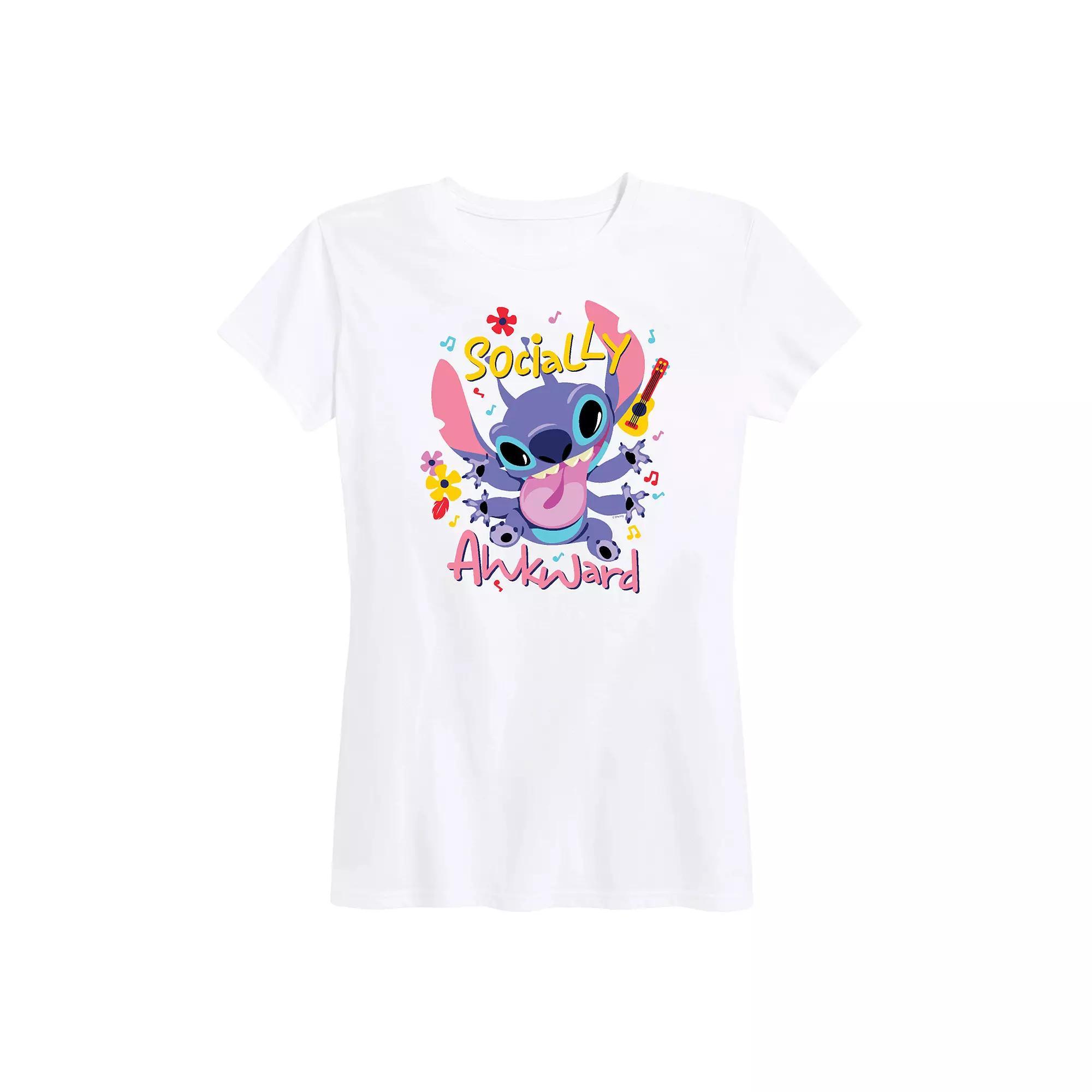 Disney's Lilo & Stitch Women's Socially Awkward Graphic Tee,  Product Image