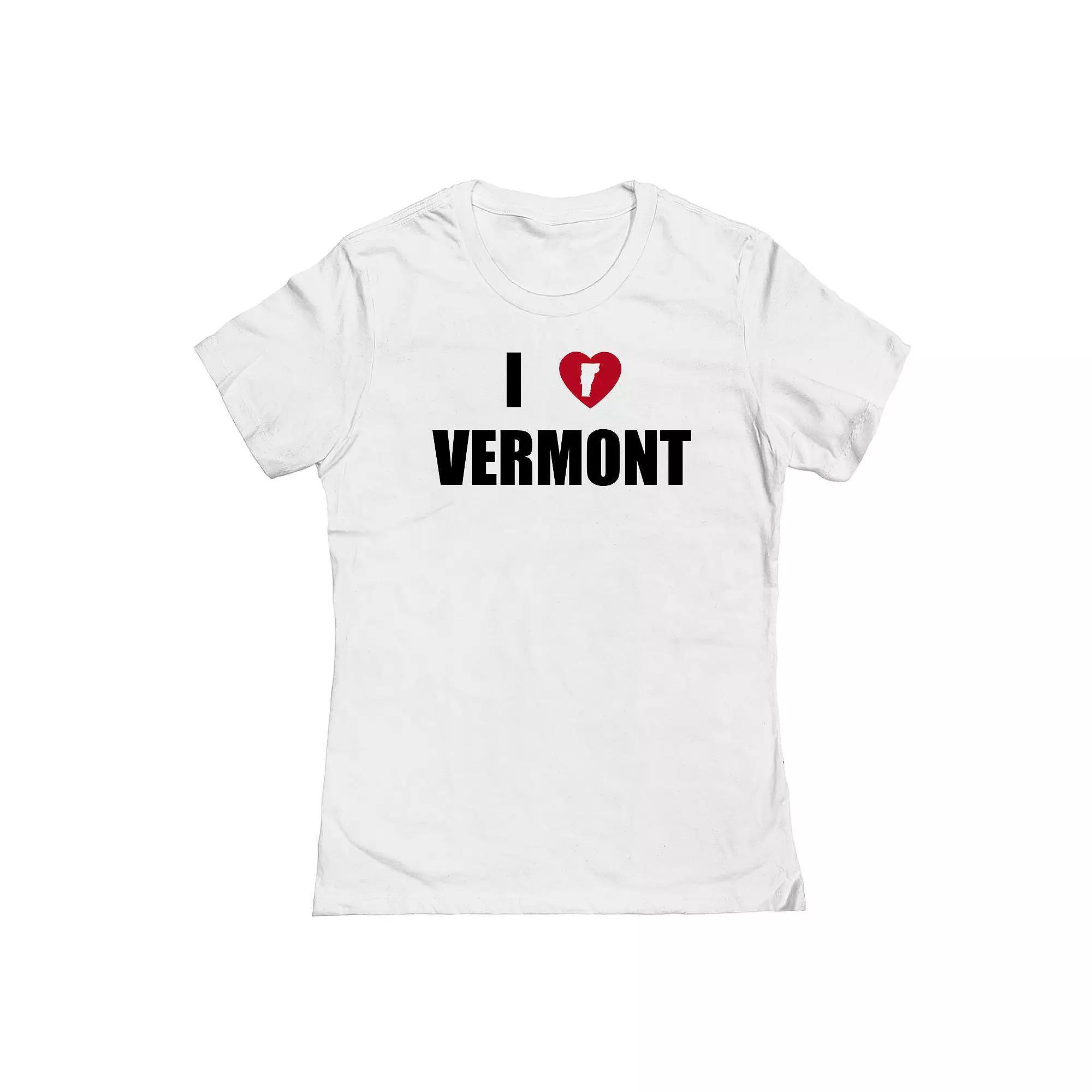 Junior's I Heart Vermont Graphic Tee, Women's,  Product Image