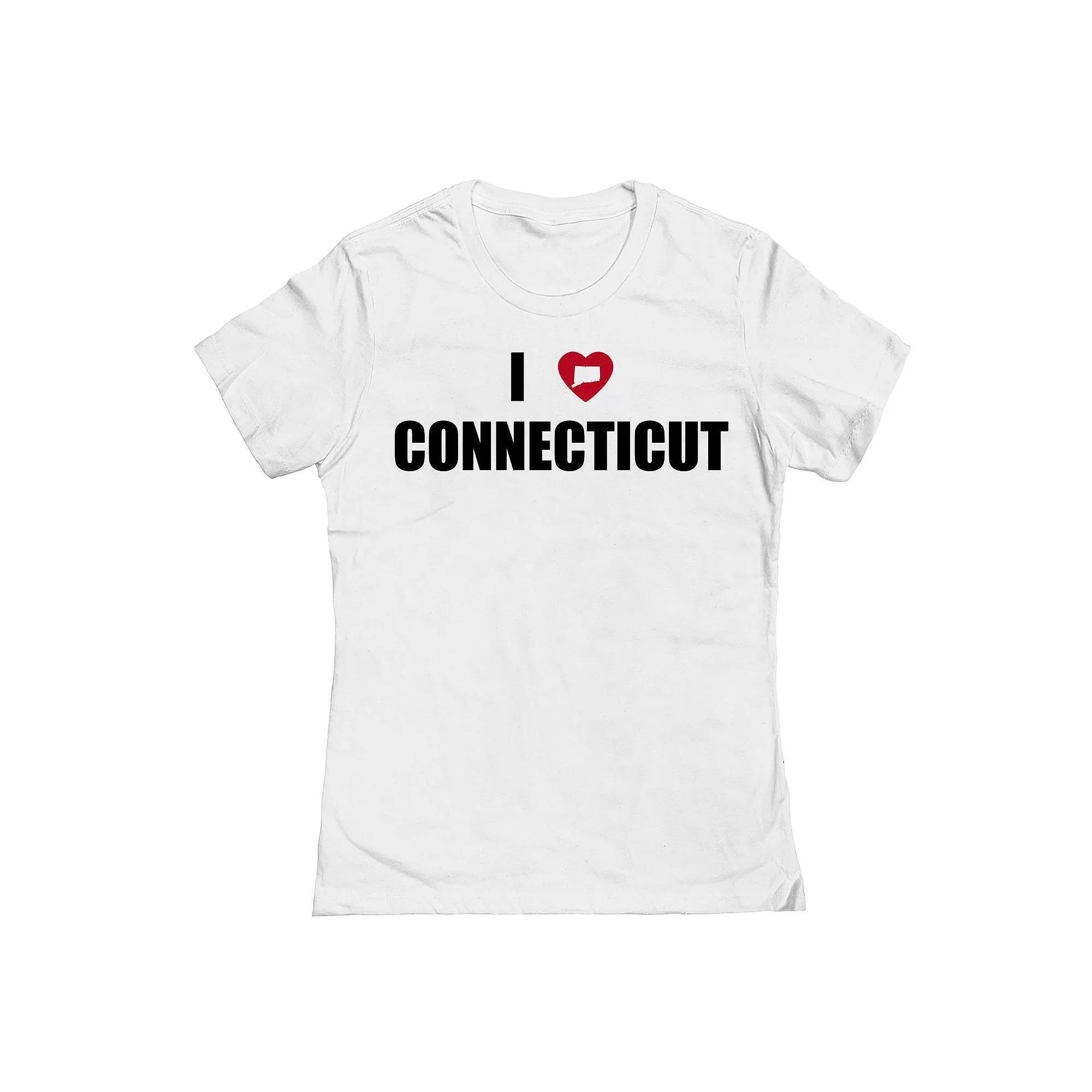 Junior's I Heart Connecticut Graphic Tee, Women's,  Product Image