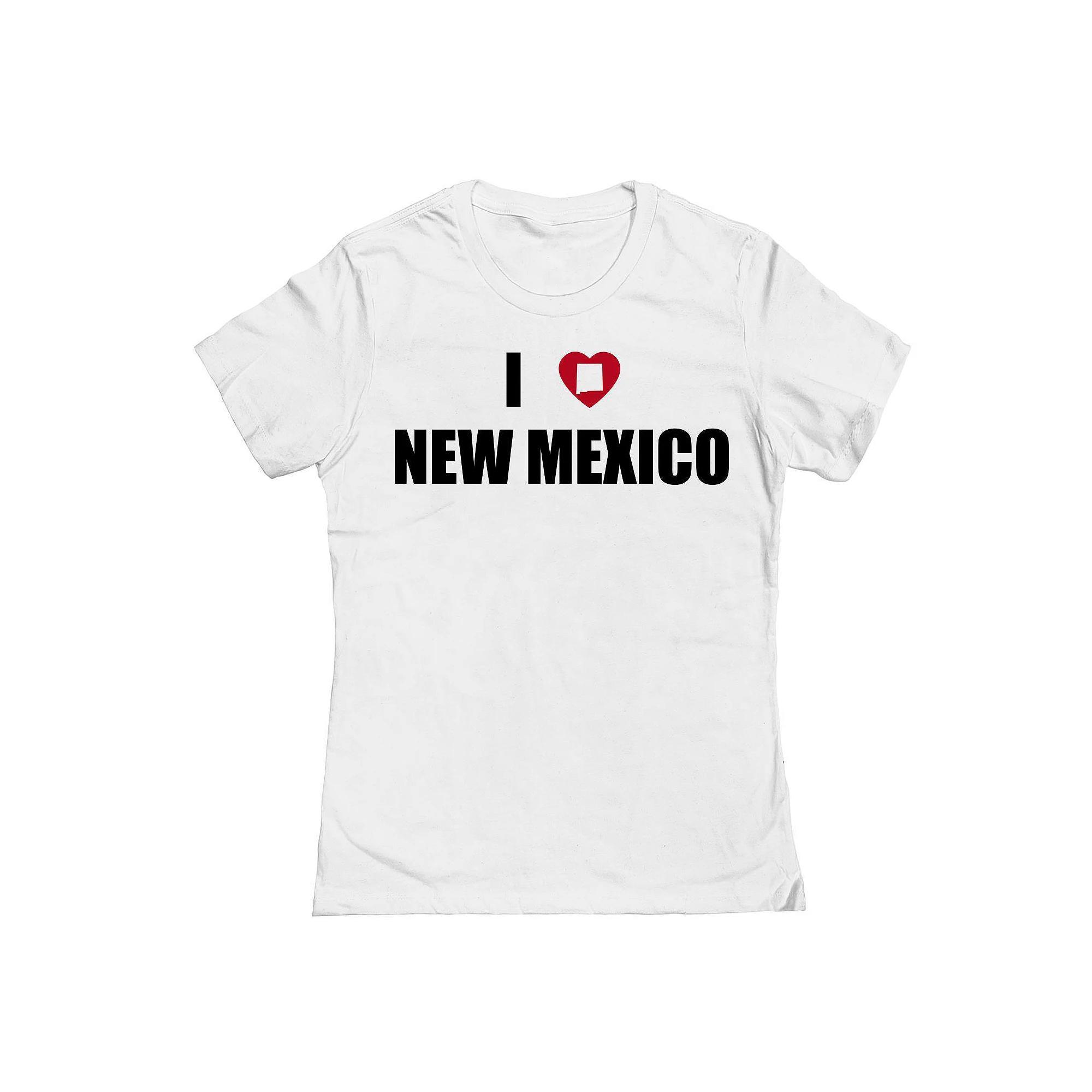 Junior's I Heart New Mexico Graphic Tee, Women's, Size: Small, White Product Image