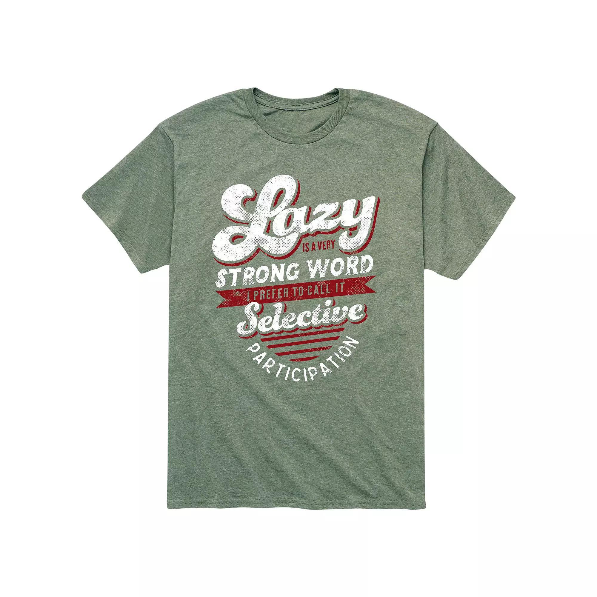 Men's Lazy Is A Very Strong Word Tee,  Product Image