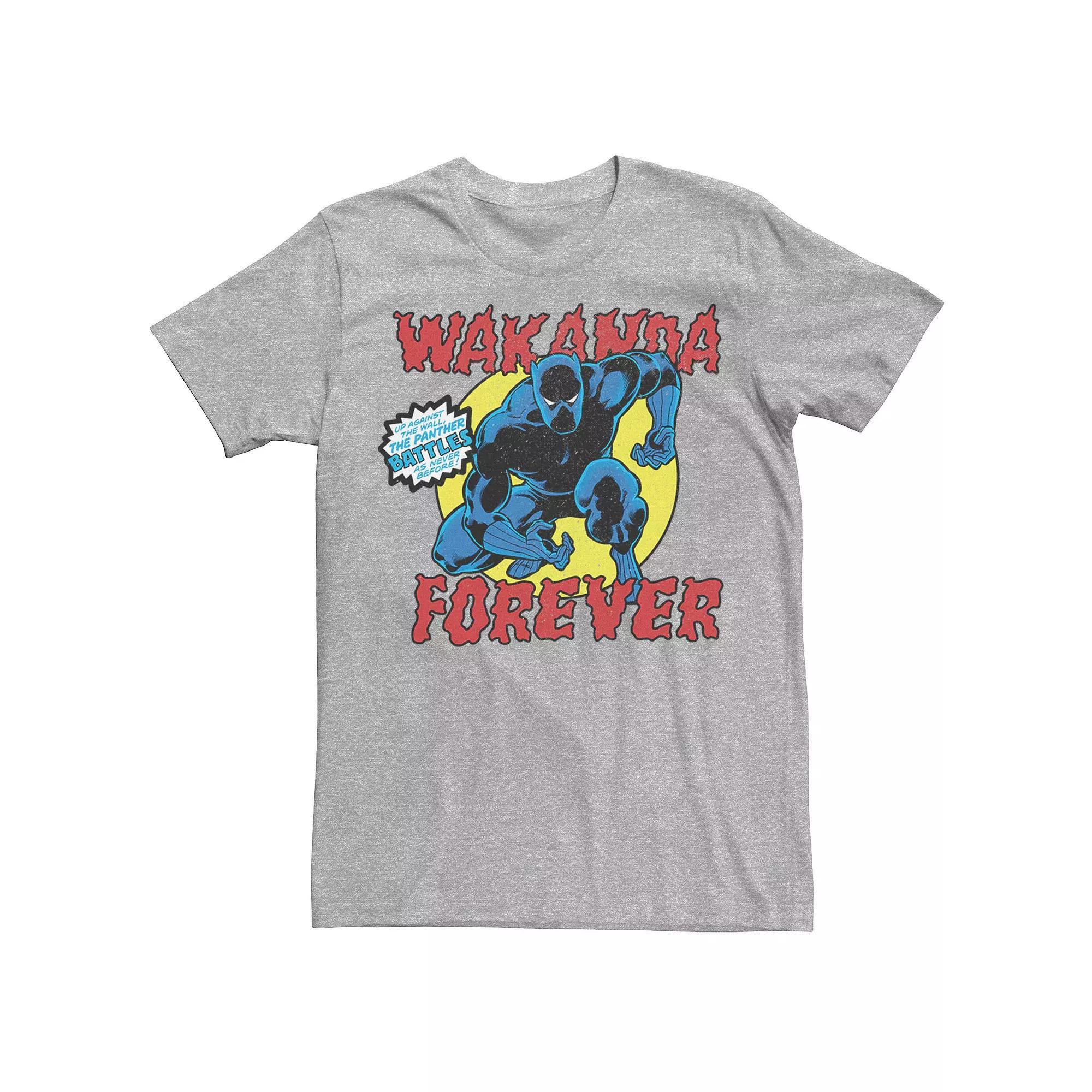 Men's Marvel Black Panther Vintage Battle Pose Graphic Tee,  Product Image