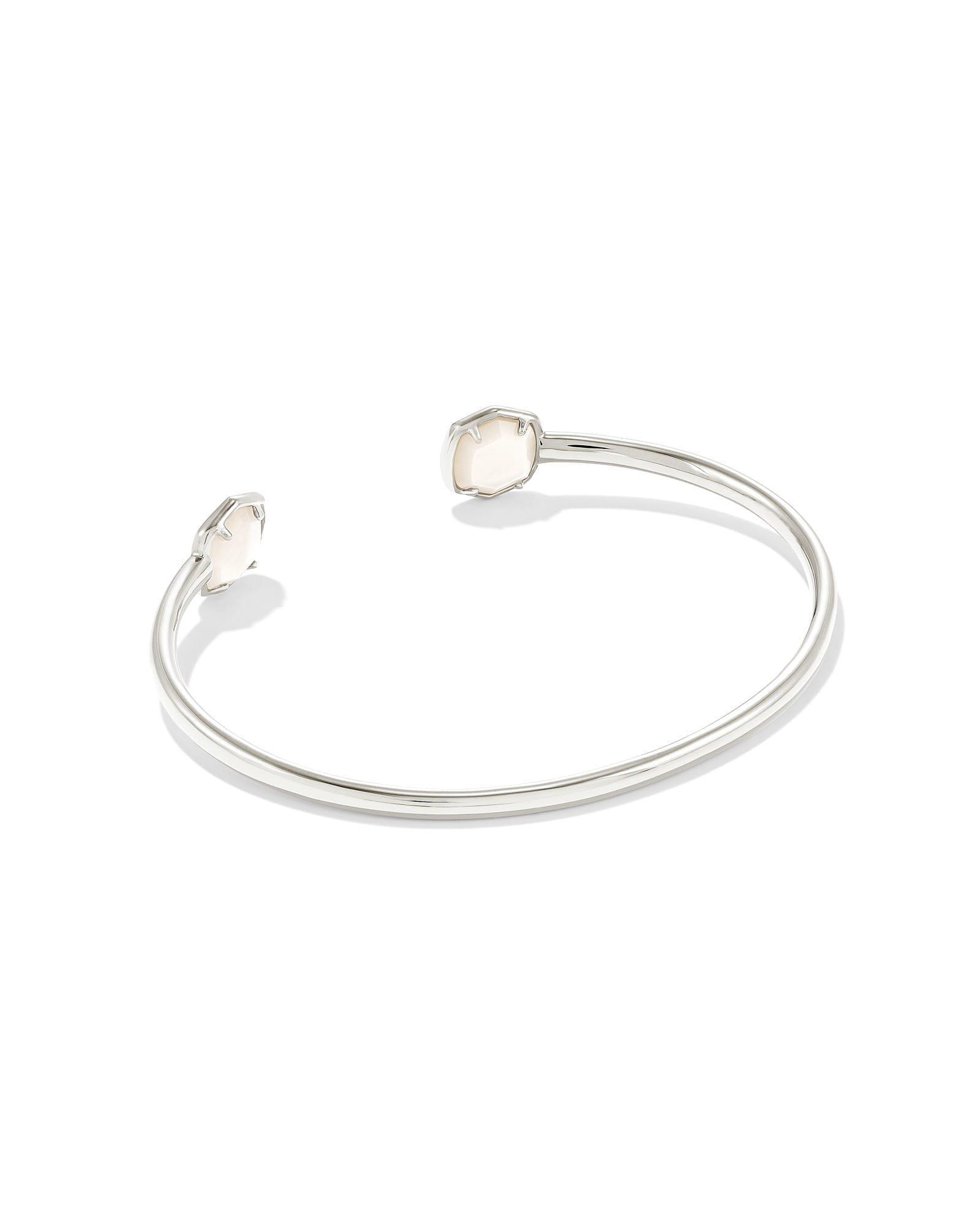 Davis Sterling Silver Small Cuff Bracelet in Ivory Mother-Of-Pearl Product Image