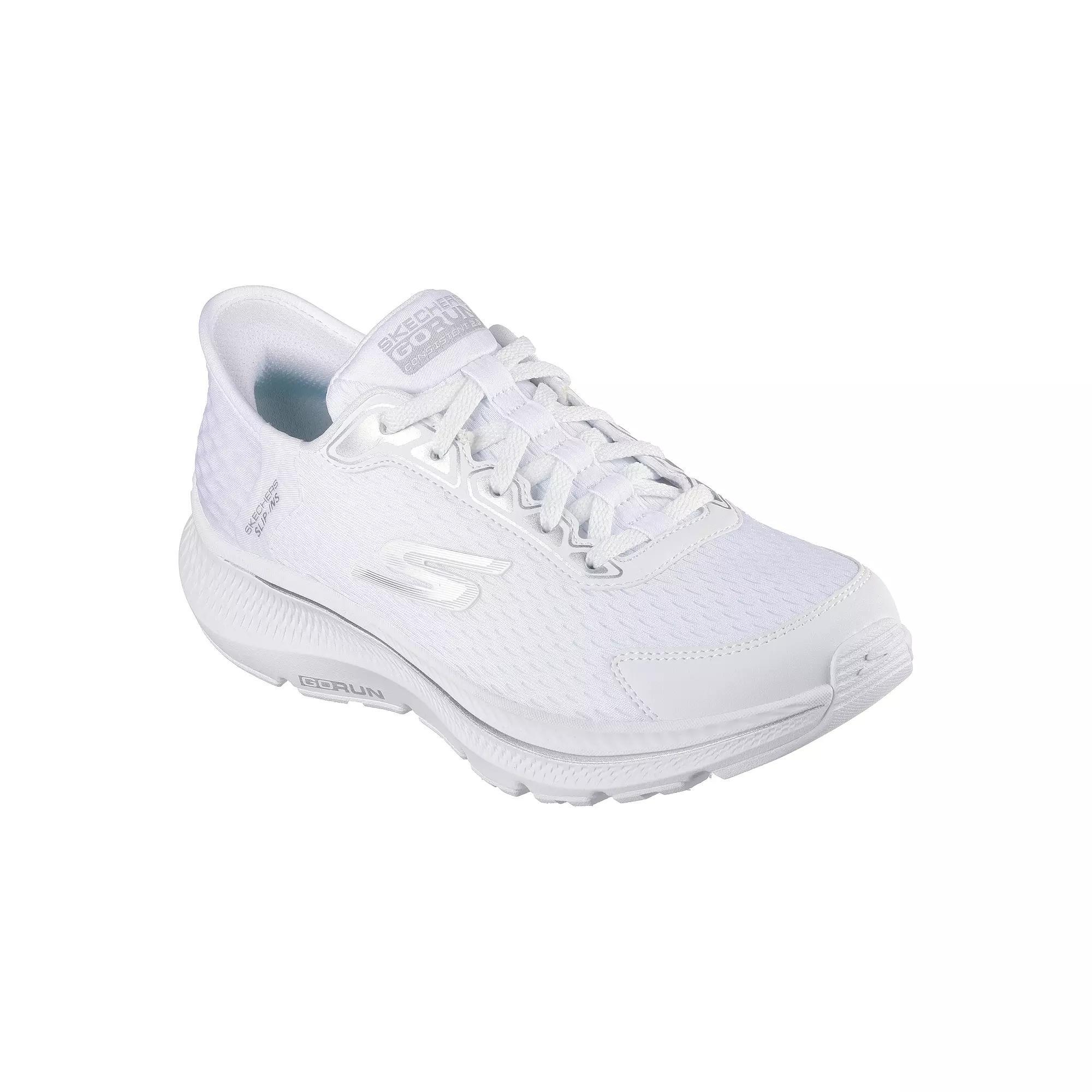 Skechers Hands Free Slip-ins® Go Run Consistent 2.0 Endure Women's Athletic Shoes, Size: 8 Wide, Wht Silver Product Image