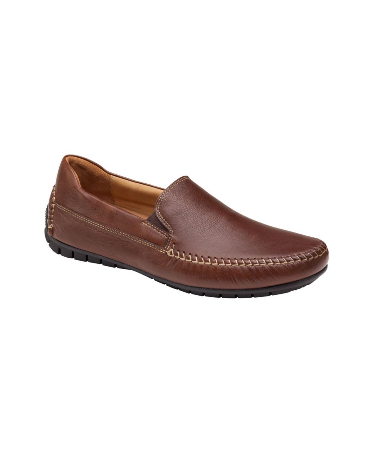 Johnston & Murphy Cort Whipstitch Venetian (Mahogany Full Grain) Men's Shoes Product Image