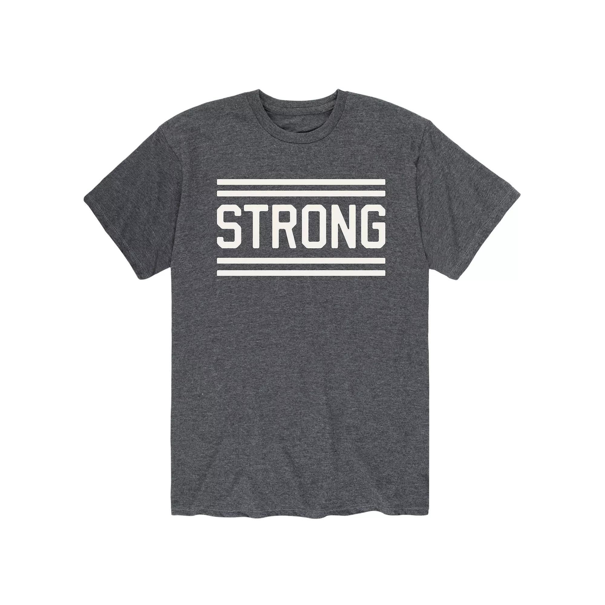 Men's Strong Graphic Tee, Size: XXL, Gray Product Image