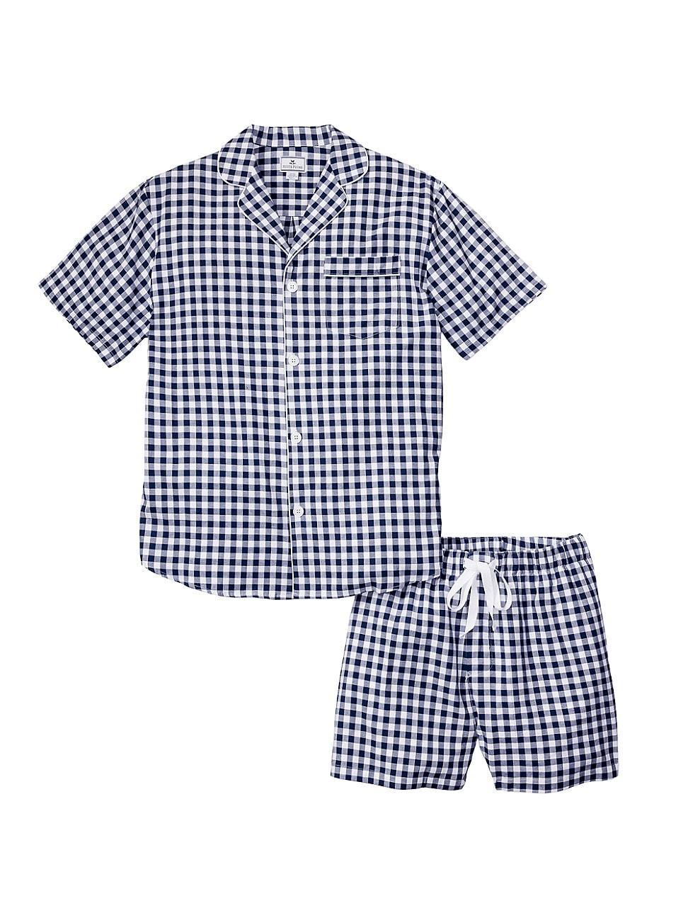 Mens Gingham Short Pajama Set Product Image