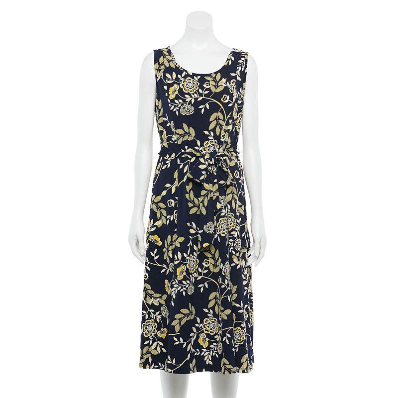 Womens Nina Leonard Print Midi Dress Product Image