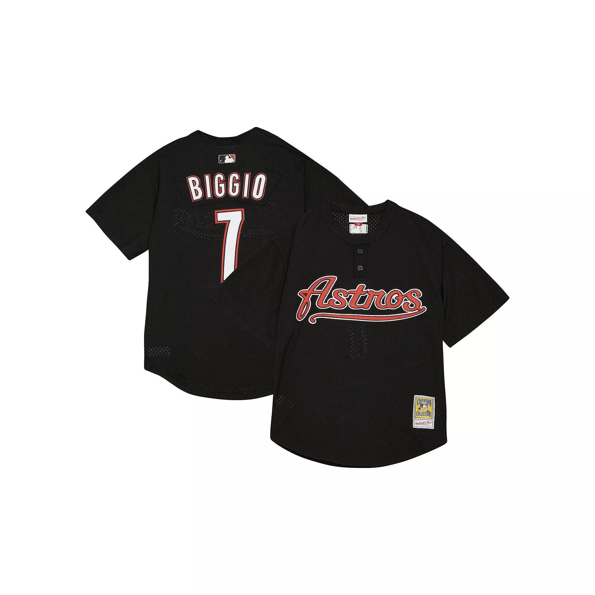 Men's Profile Craig Biggio Black Houston Astros Big & Tall Cooperstown Collection Mesh Batting Practice Jersey,  Product Image
