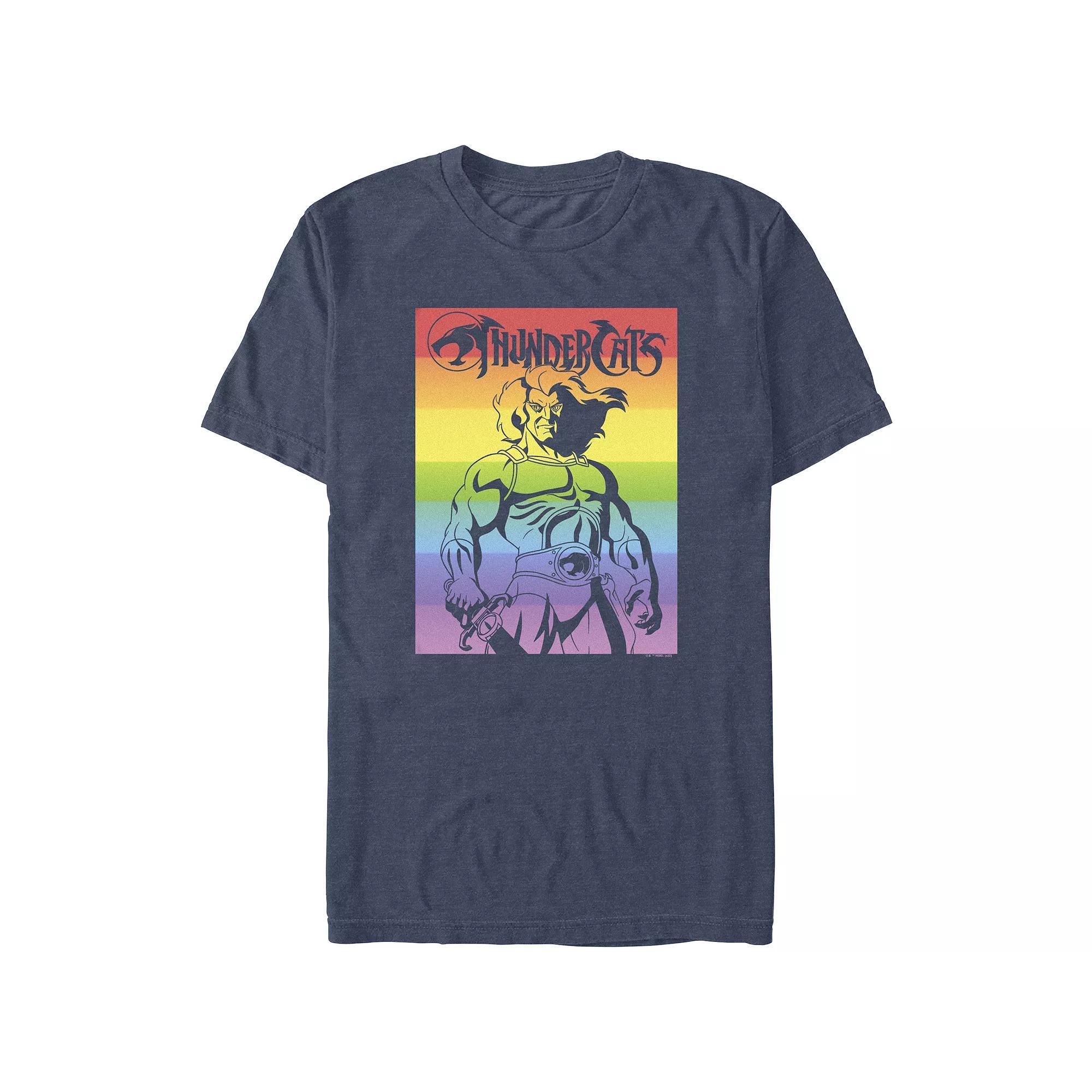 Men's Thundercats Lion-o Rainbow Poster Pride Graphic Tee,  Product Image
