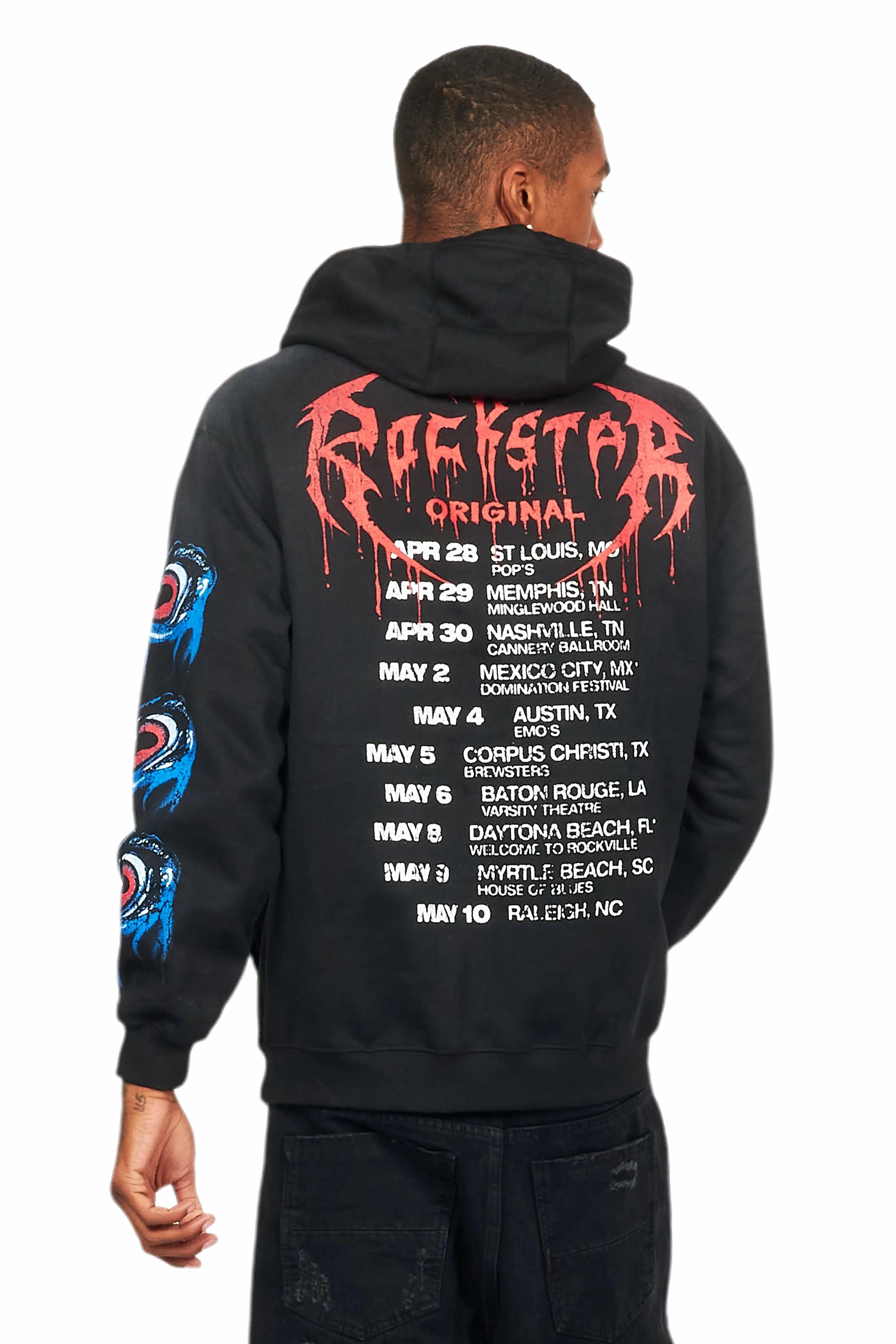 Vicious Black Graphic Hoodie Male Product Image