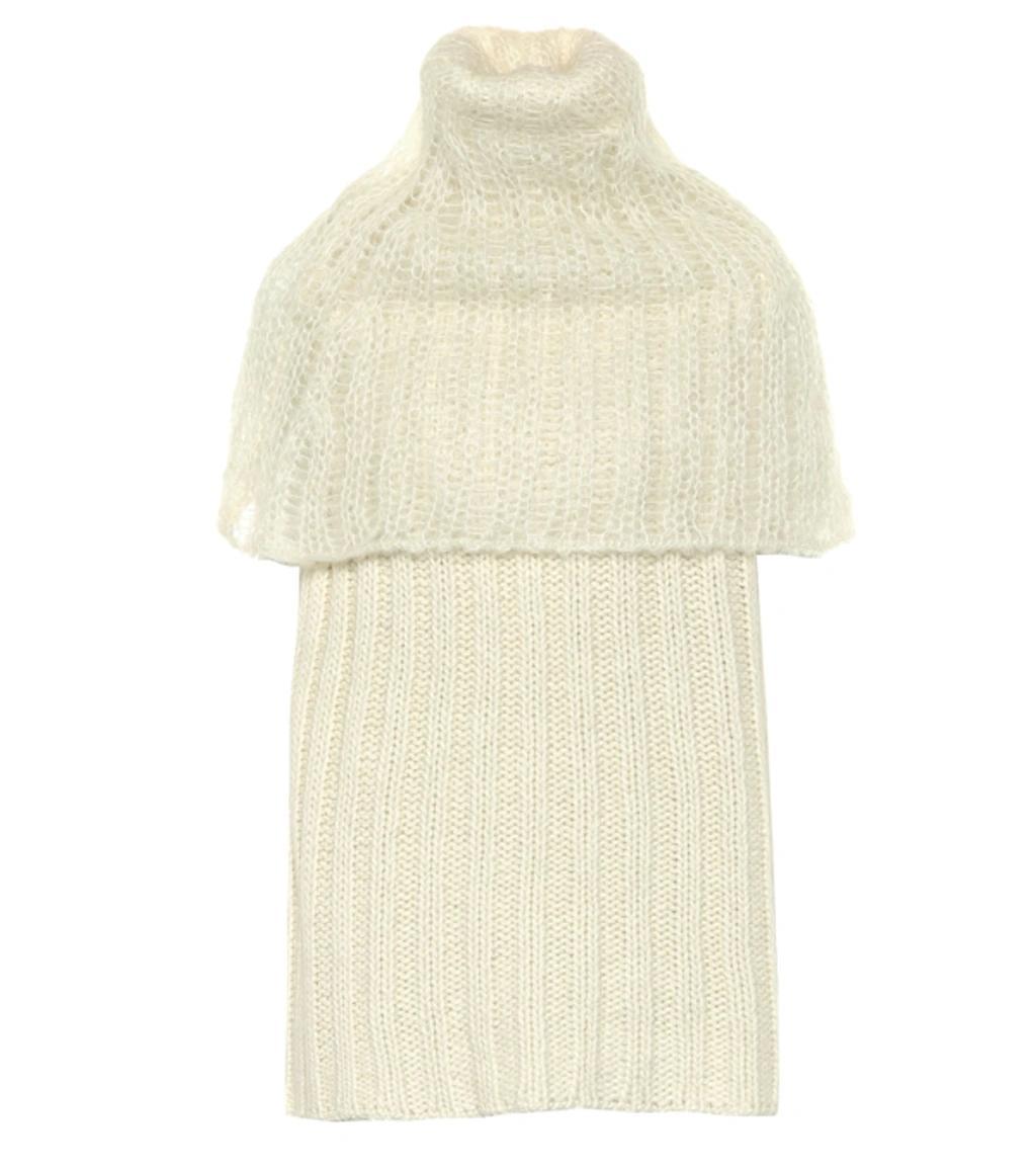 JIL SANDER Turtleneck Wool-blend Sweater In White Product Image