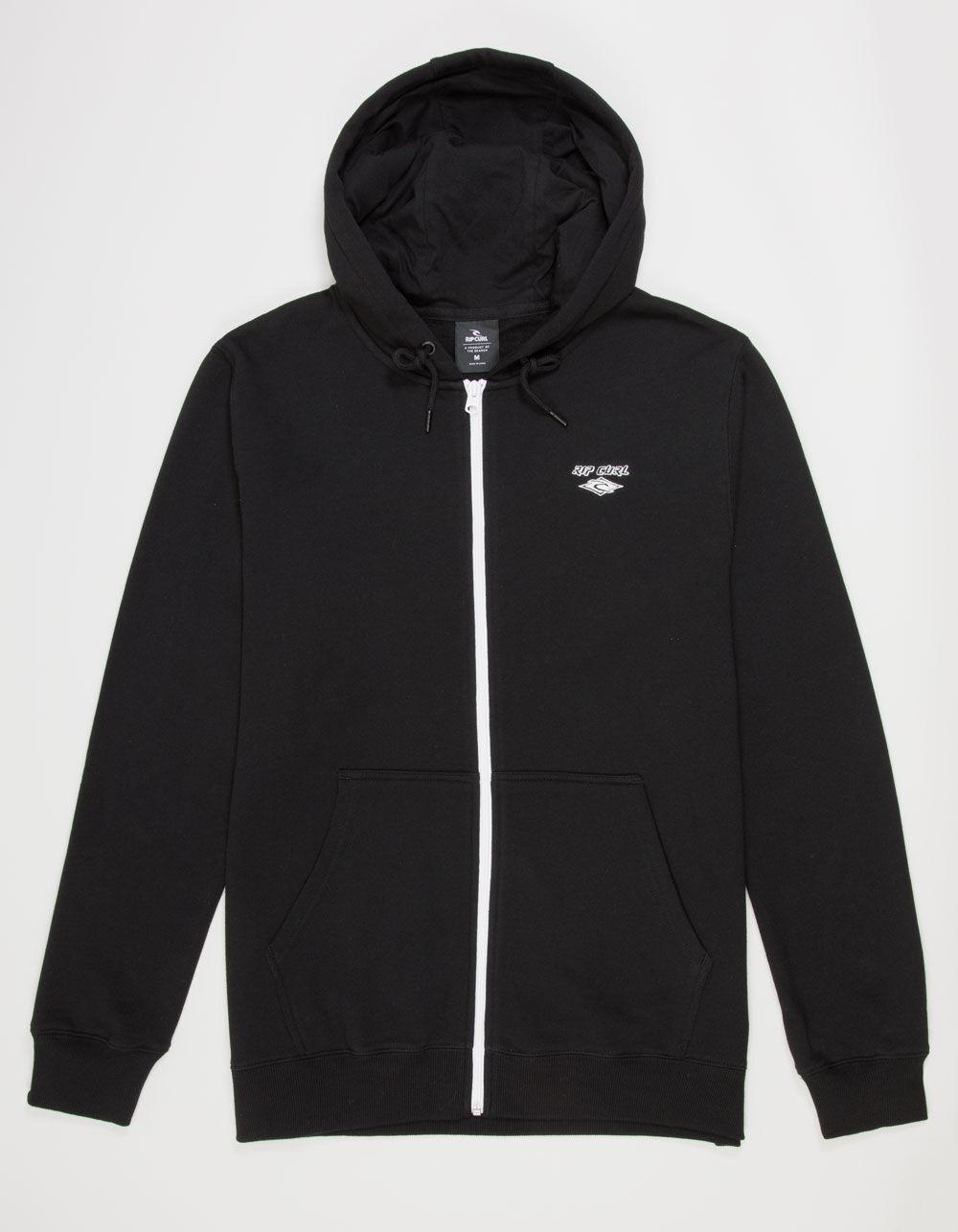 RIP CURL Classic Mens Zip-Up Hoodie - BLACK Product Image