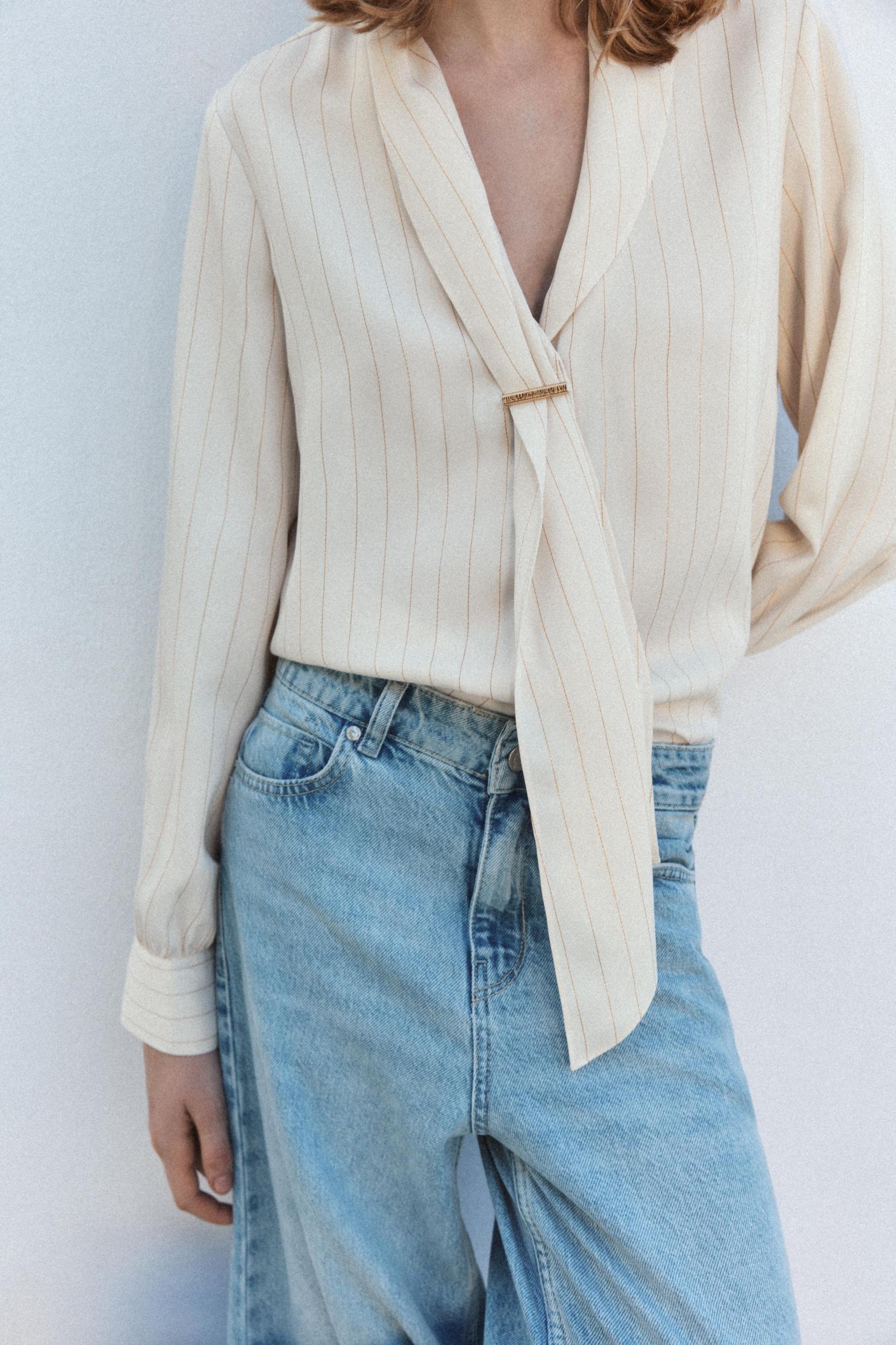 STRIPED SHIRT WITH APPLIQUÉ Product Image