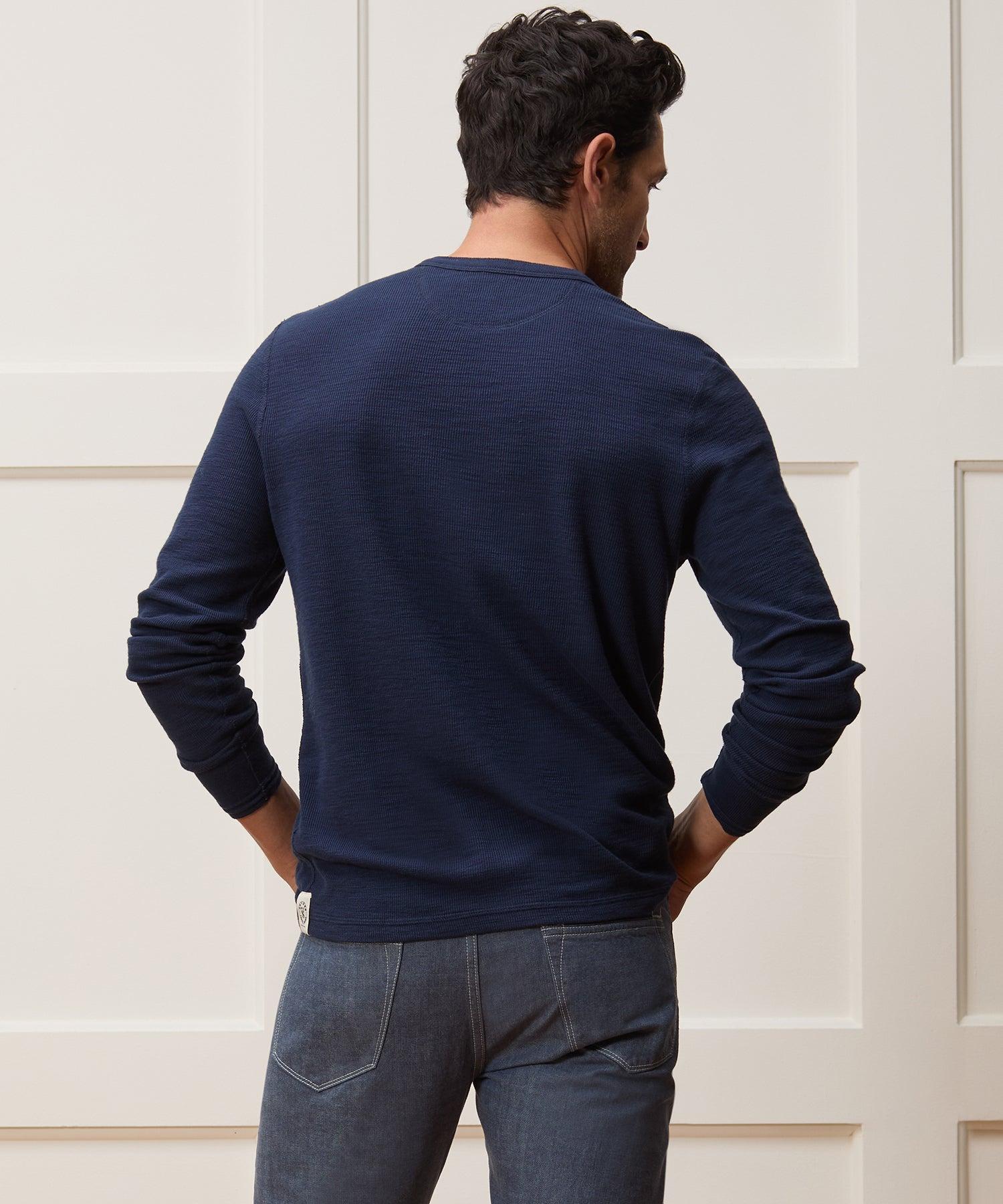 Lightweight Mini Waffle Henley Product Image