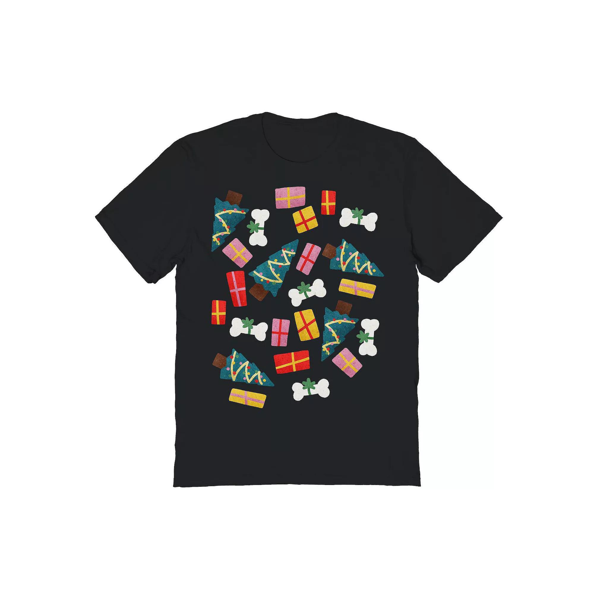 Men's For Dogs Christmas Graphic Tee, Size: XXL, Black Product Image