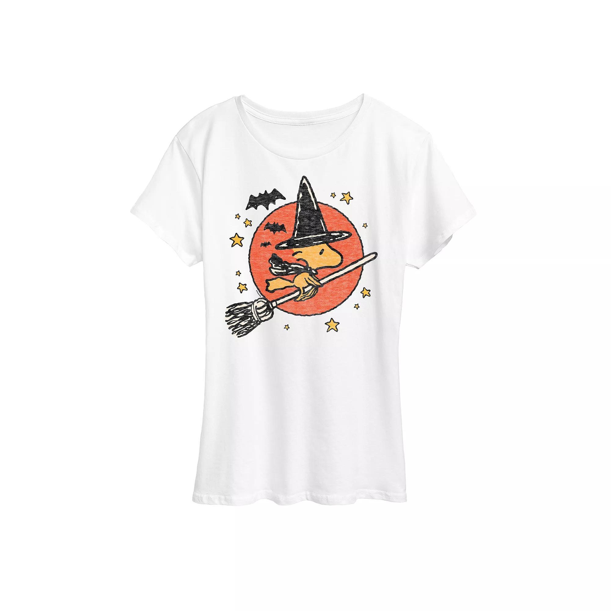 Women's Peanuts Woodstock Witch Graphic Tee, Size: XXL, White Product Image