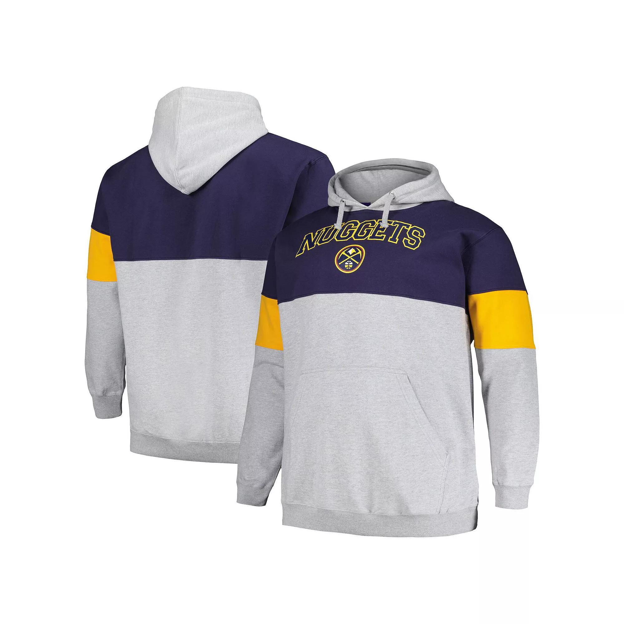 Men's Fanatics Branded Navy/Gold Denver Nuggets Big & Tall Pullover Hoodie, Size: 3XB, Nug Blue Product Image