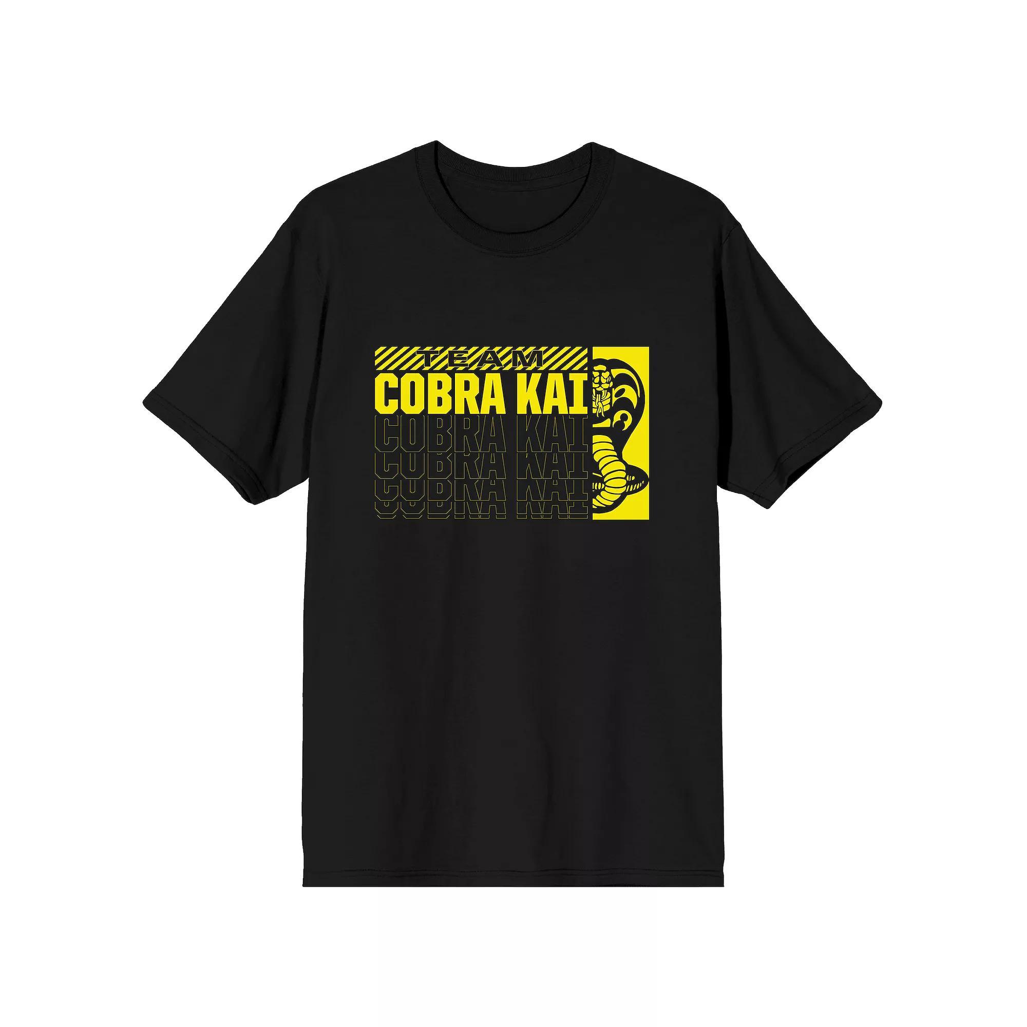 Men's Cobra Kai Team Cobra Kai Tee, Size: Large, Black Product Image