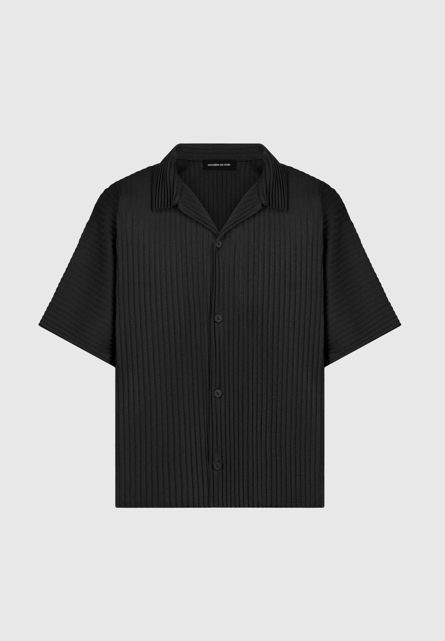 Pascal - Pleated Shirt - Black Male Product Image