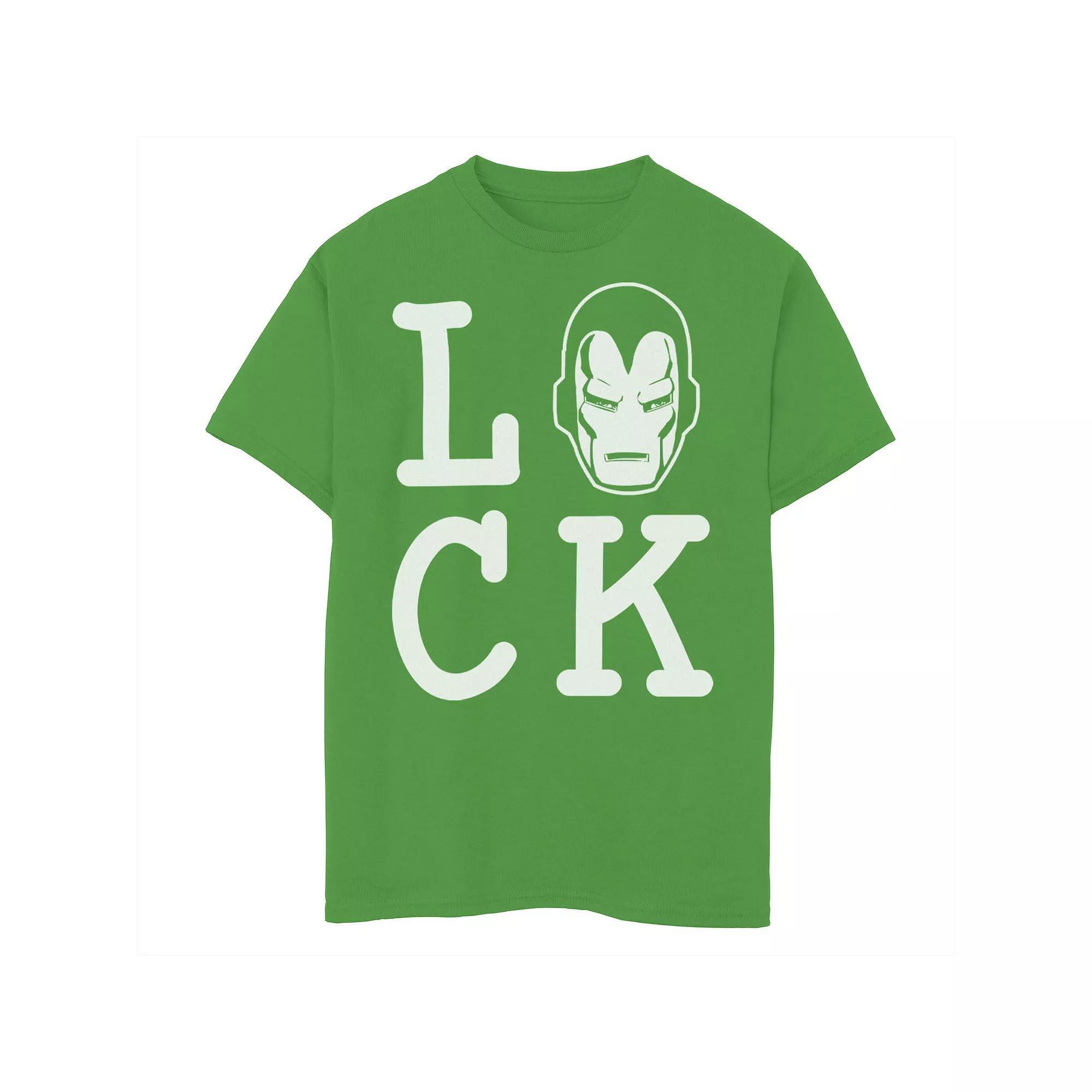 Boys 8-20 Marvel Iron Man Lucky St. Patrick's Day Text Graphic Tee, Boy's,  Product Image