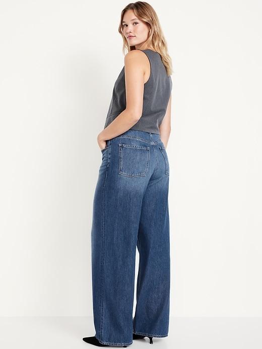 High-Waisted Baggy Wide-Leg Jeans Product Image