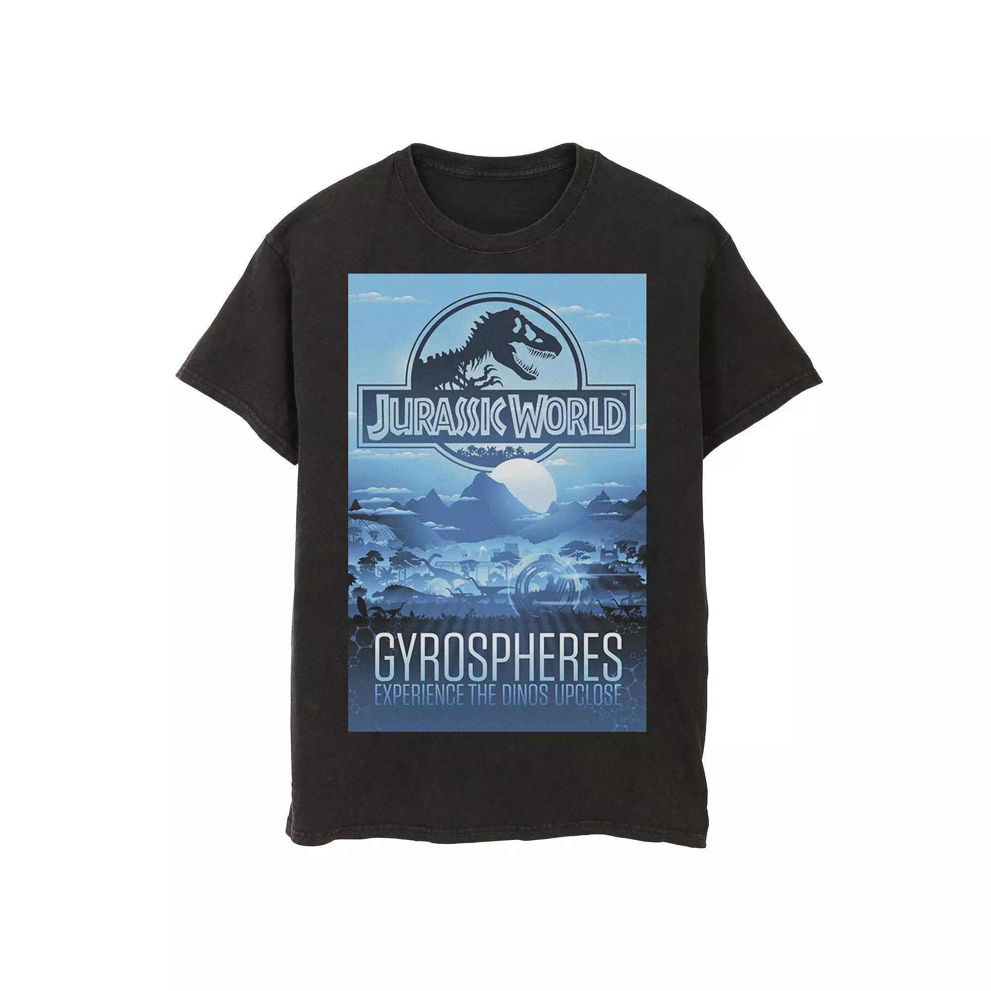 Men's Jurassic World Gyrospheres Tour Park Poster Graphic Tee,  Product Image