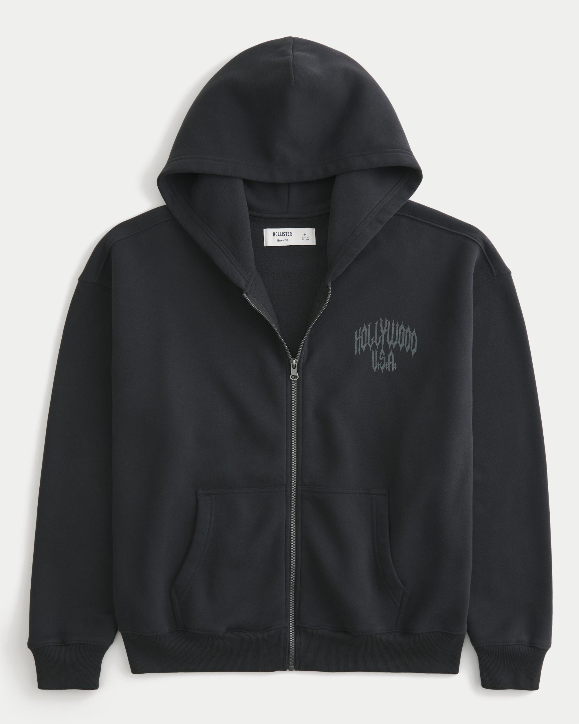 Boxy Zip-Up Hoodie Product Image