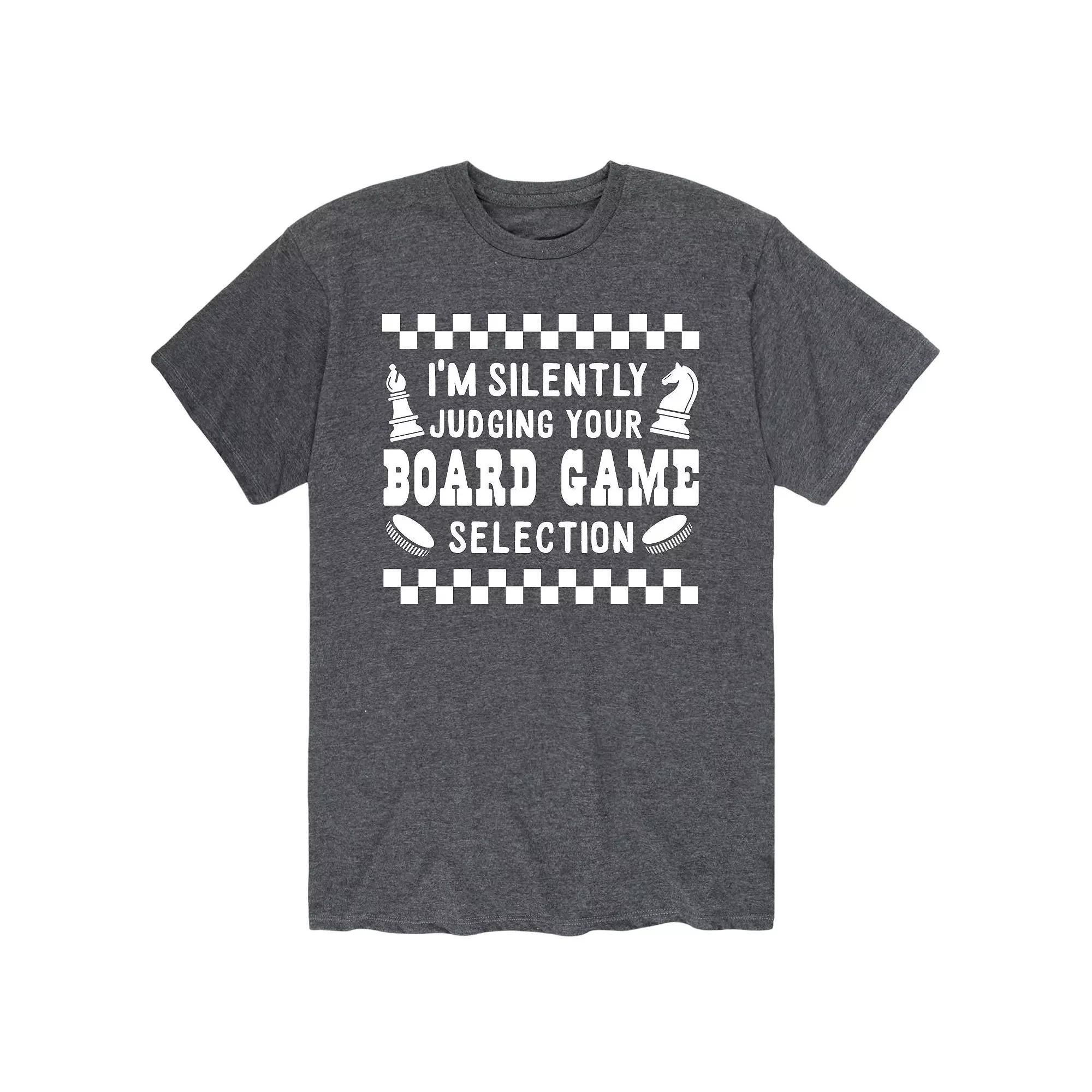 Men's Silently Judging Board Games Tee, Size: Medium, Gray Product Image